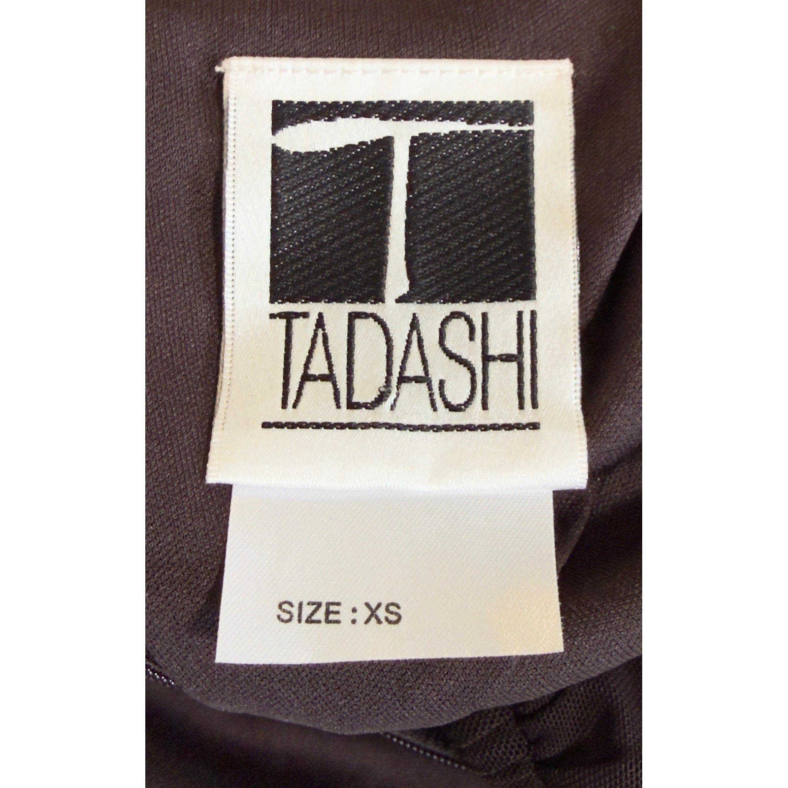 Vintage 90’s Tadashi Women’s Brown Ruched Bodycon Dress V-Neck Cocktail SizeXS
