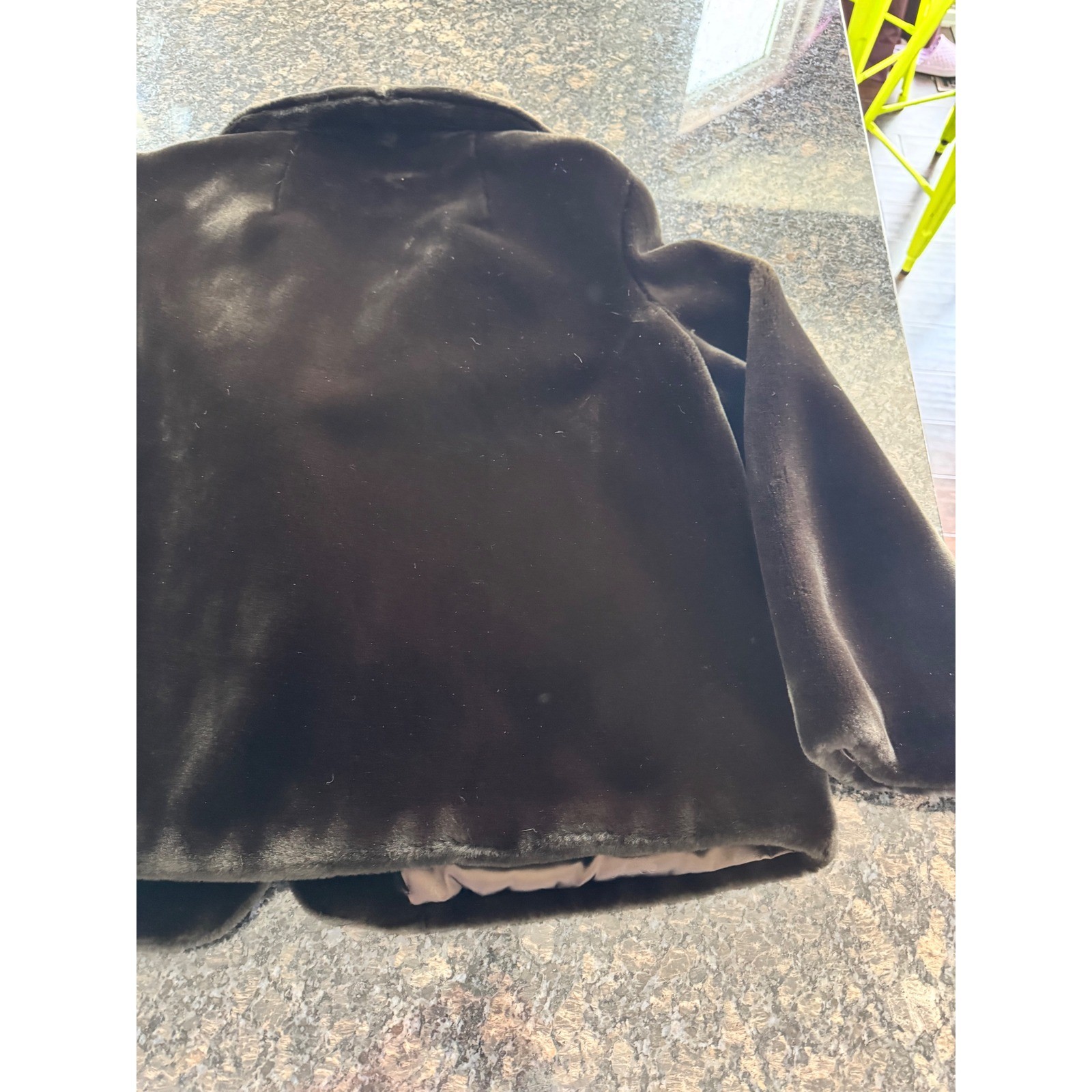 Vintage sportowne Faux Fur Jacket Brown coat USA made Orignal ZCMI tag attached