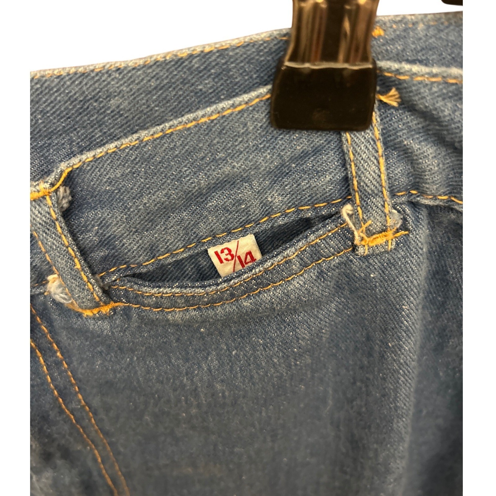 70s Sportswear International Denim Midi Skirt Boho Western Retro High Waist