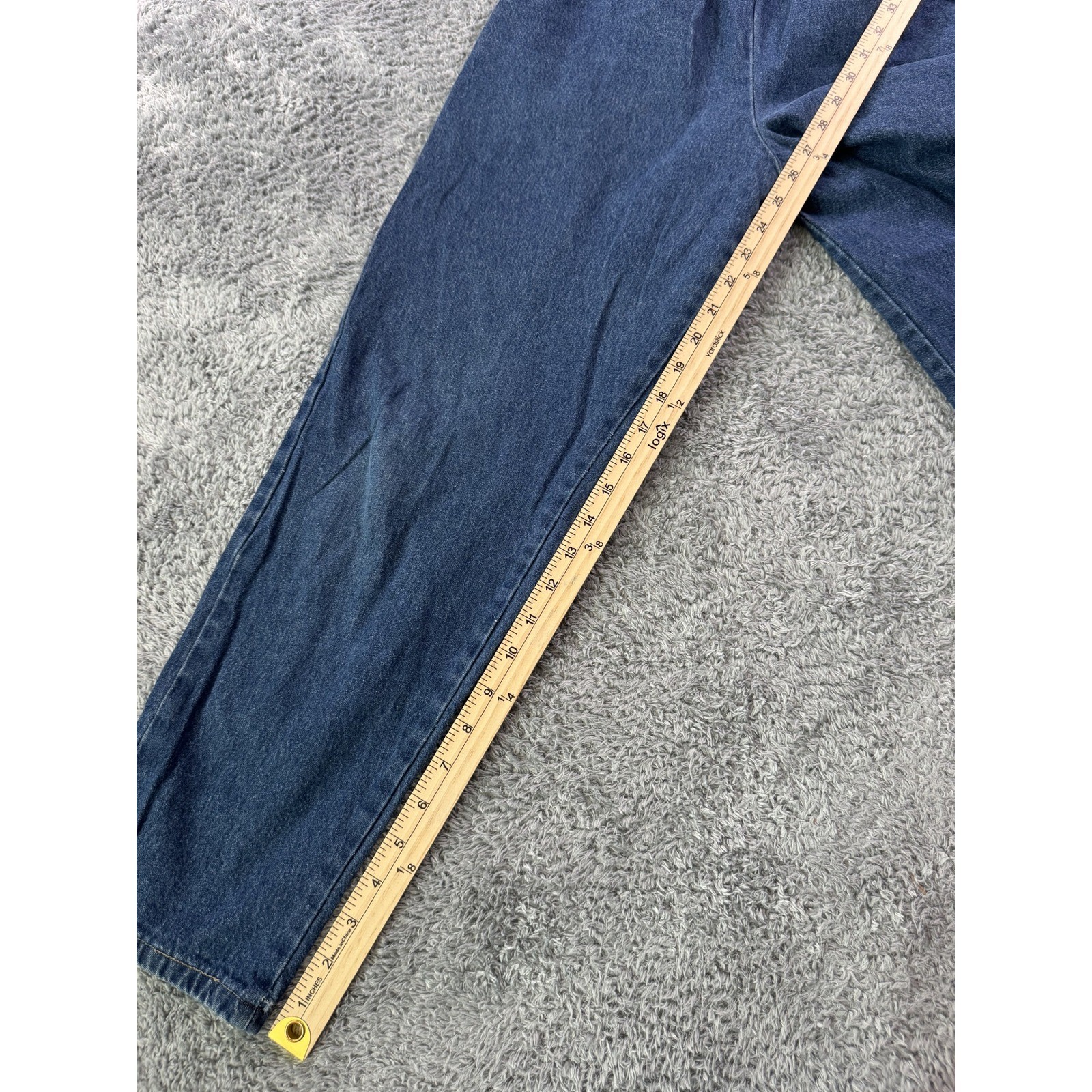 Vintage RN 58287 High Waisted Mom Jeans 12 Petite Blue Elastic Waist Cotton