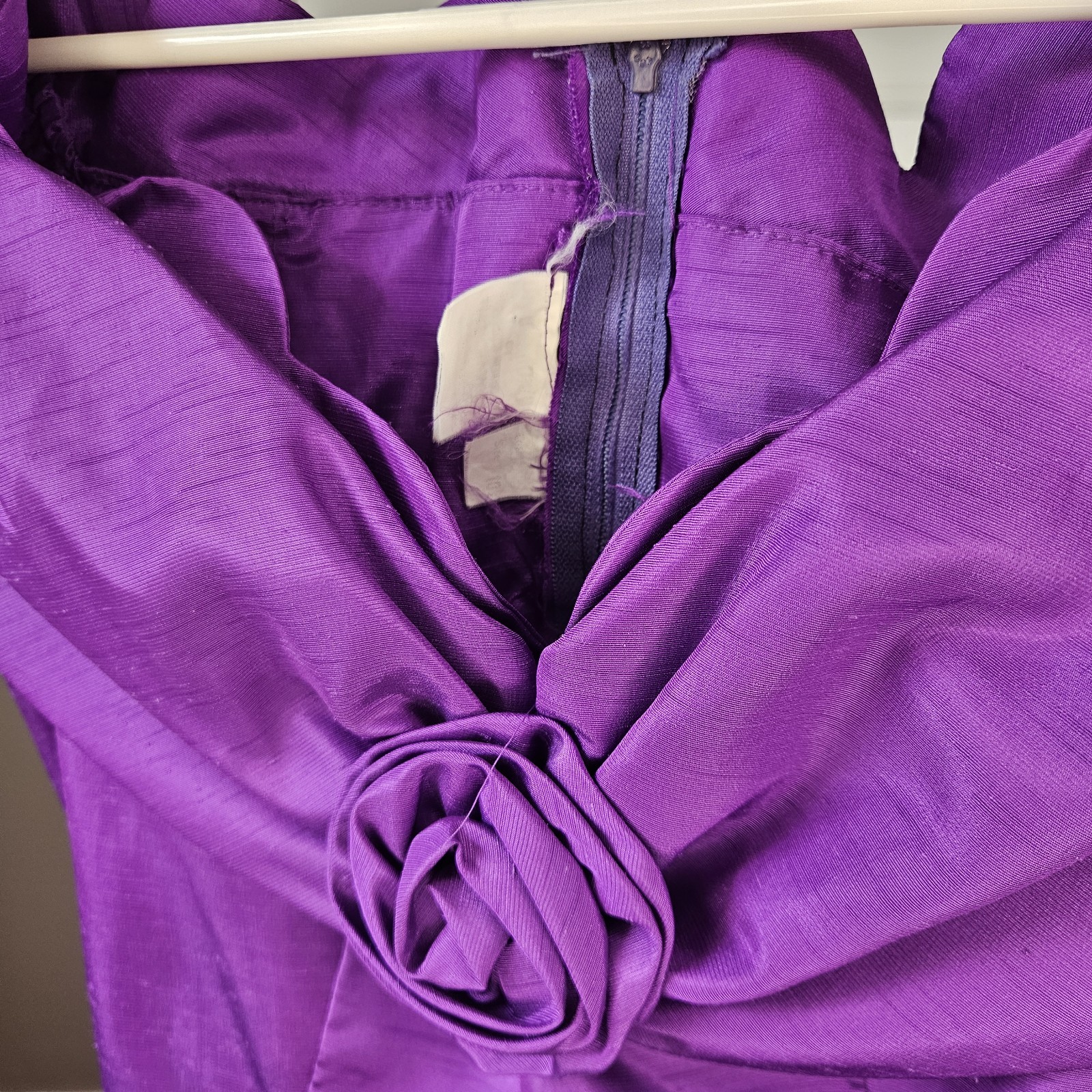Womens Vtg 80s Purple Party Dress Sz 10 Rockabilly Pinup Fairycore Glam Costume