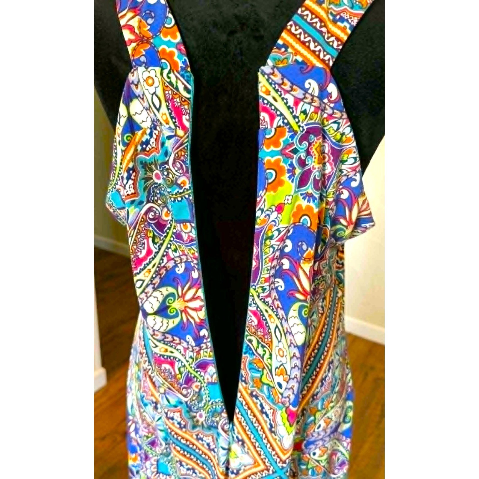 Cupio BoHo Vacation Retro Look Halter Maxi Dress**Missing Size Label