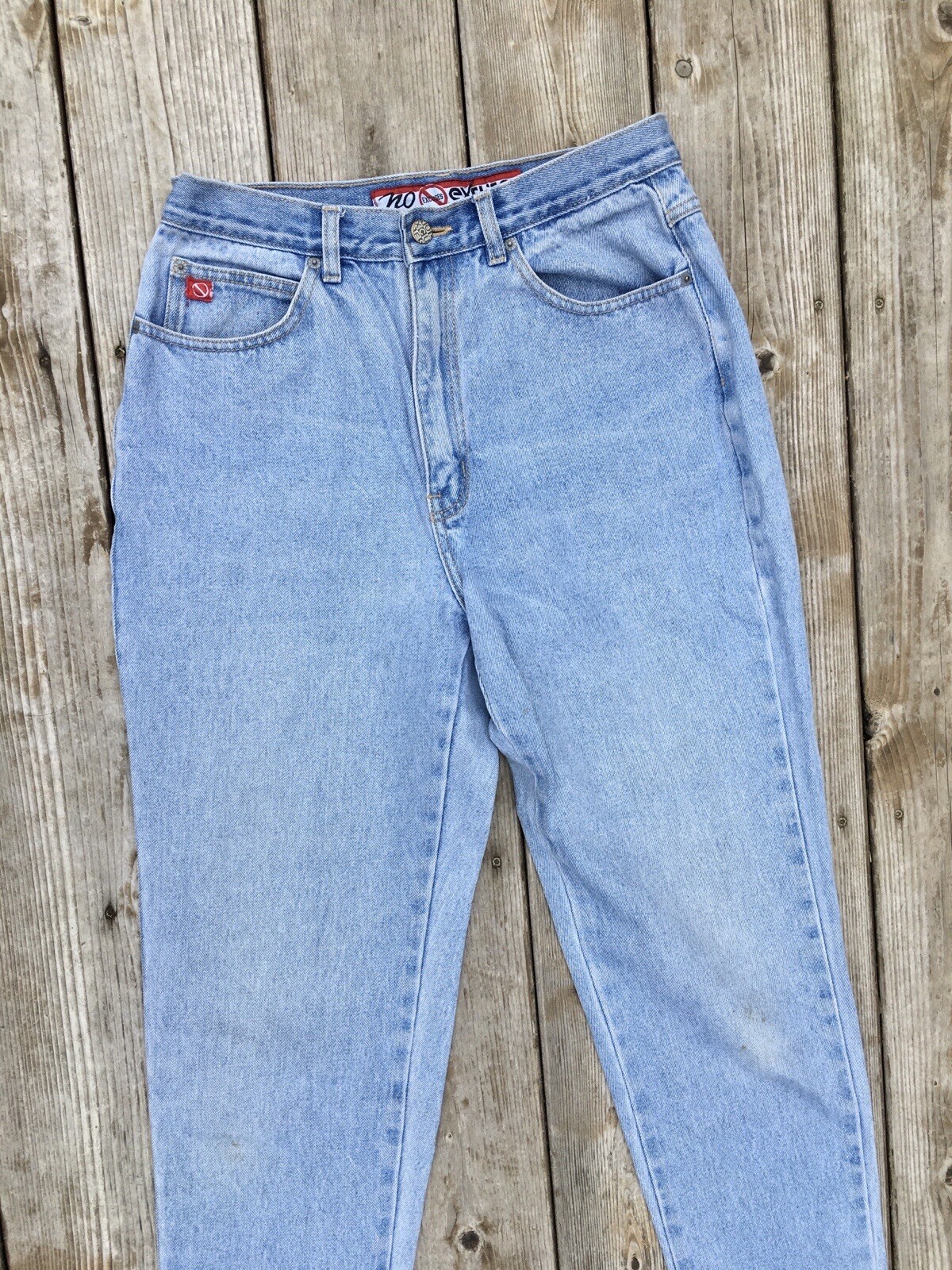 Vintage No Excuses Jeans Juniors Size 13 /14 Light Wash High Rise