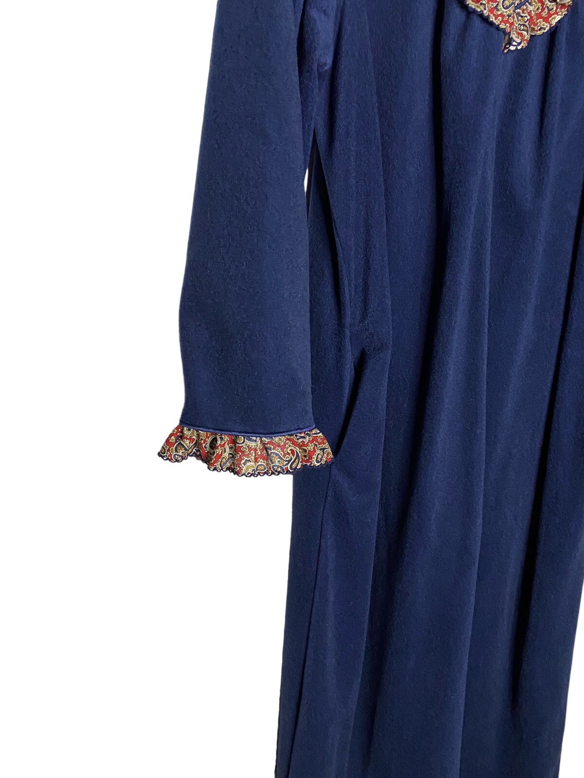 Vtg Nightgown Raymond Halpern Loungewear USA Vintage Paisley 1970s 70s