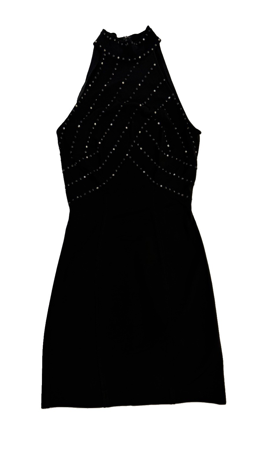 Vintage Lillie Rubin Black Beaded Cocktail Dress Size S Old Money Classic LBD