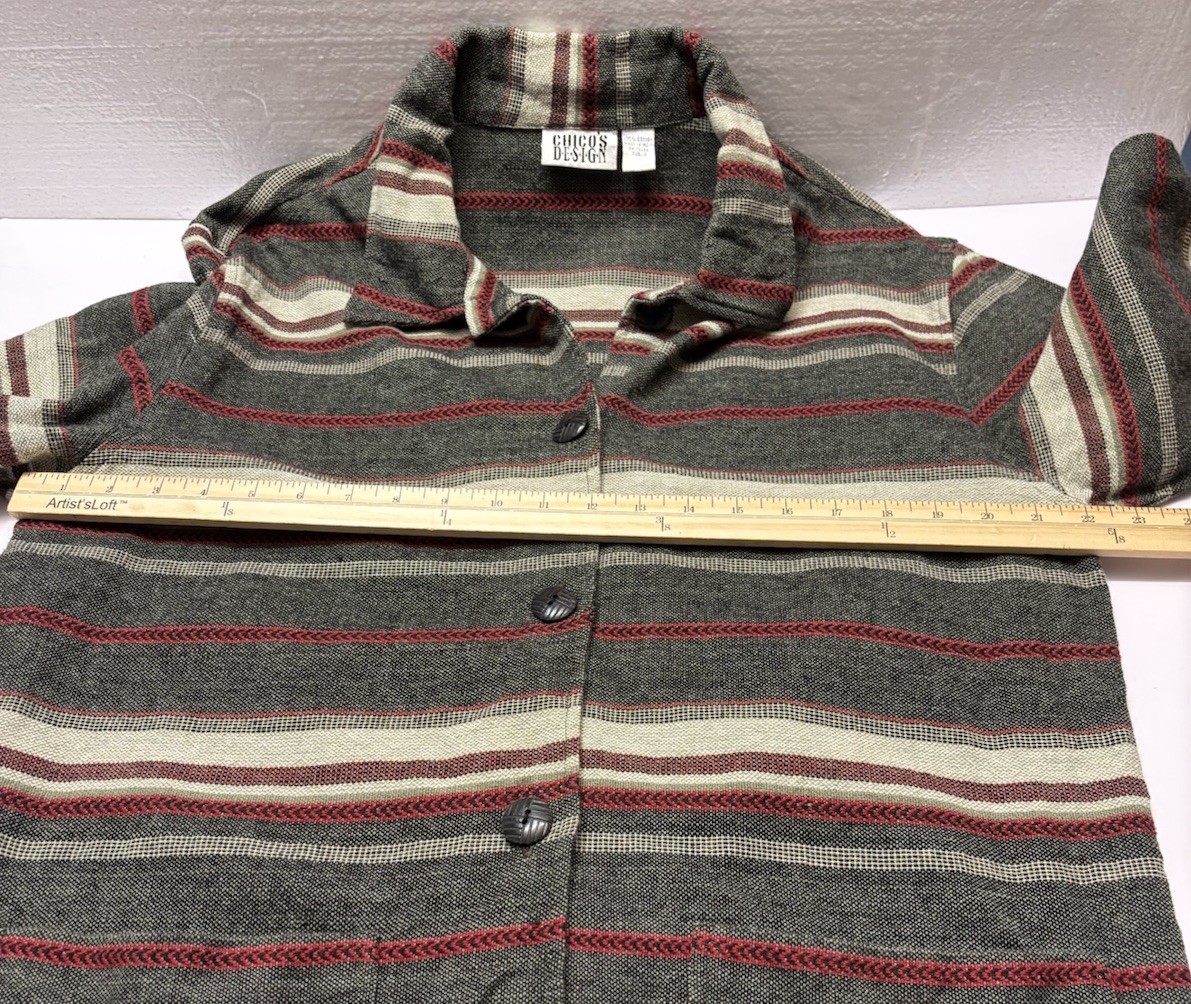 Vintage Chicos Design Shacket Jacket Size 2 Women’s Size Large