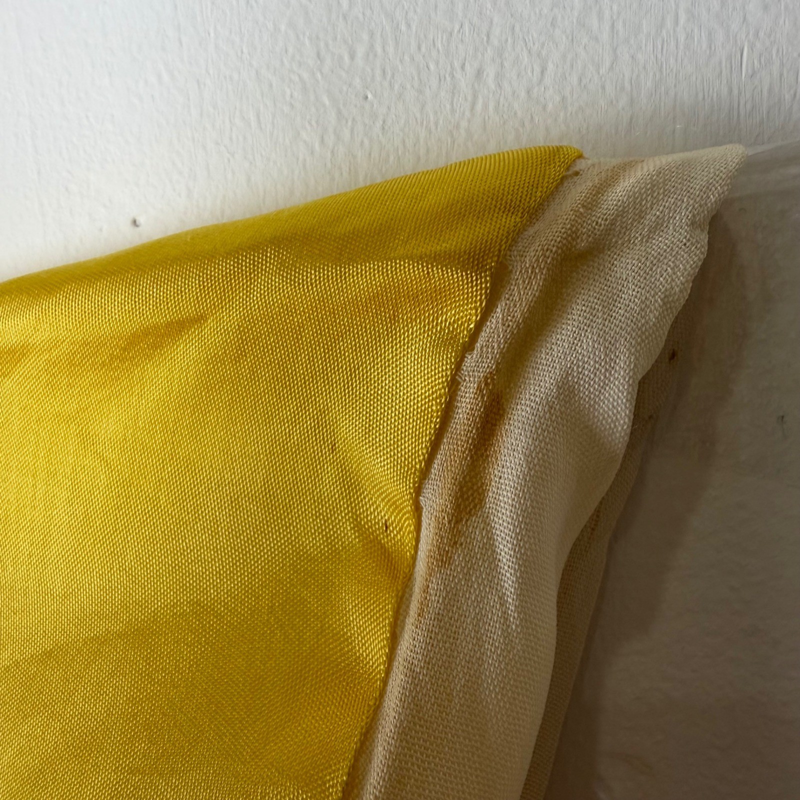 Vintage Yellow Kimono Robe Dragon Gold Metallic Embroidery Long Duster Belt