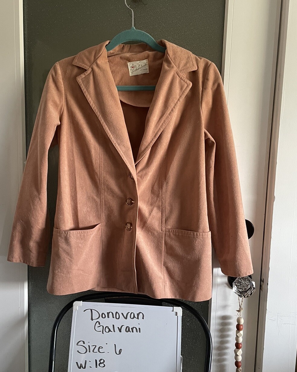 Donovan Galvani Women’s Blazer Size 6/8 Vintage Ultra Suede