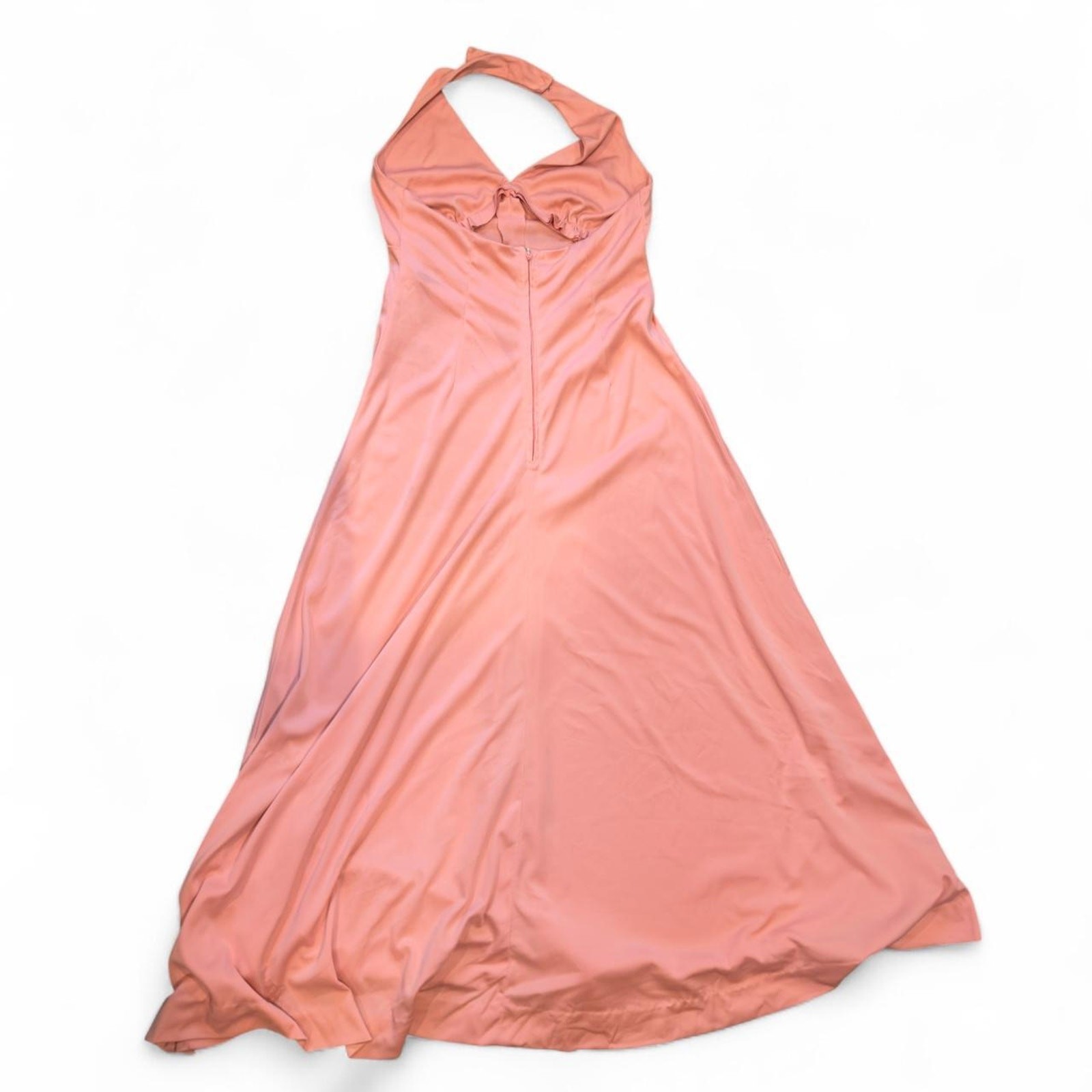 Boho fairy peachy handmade vintage halter maxi dress women’s size small
