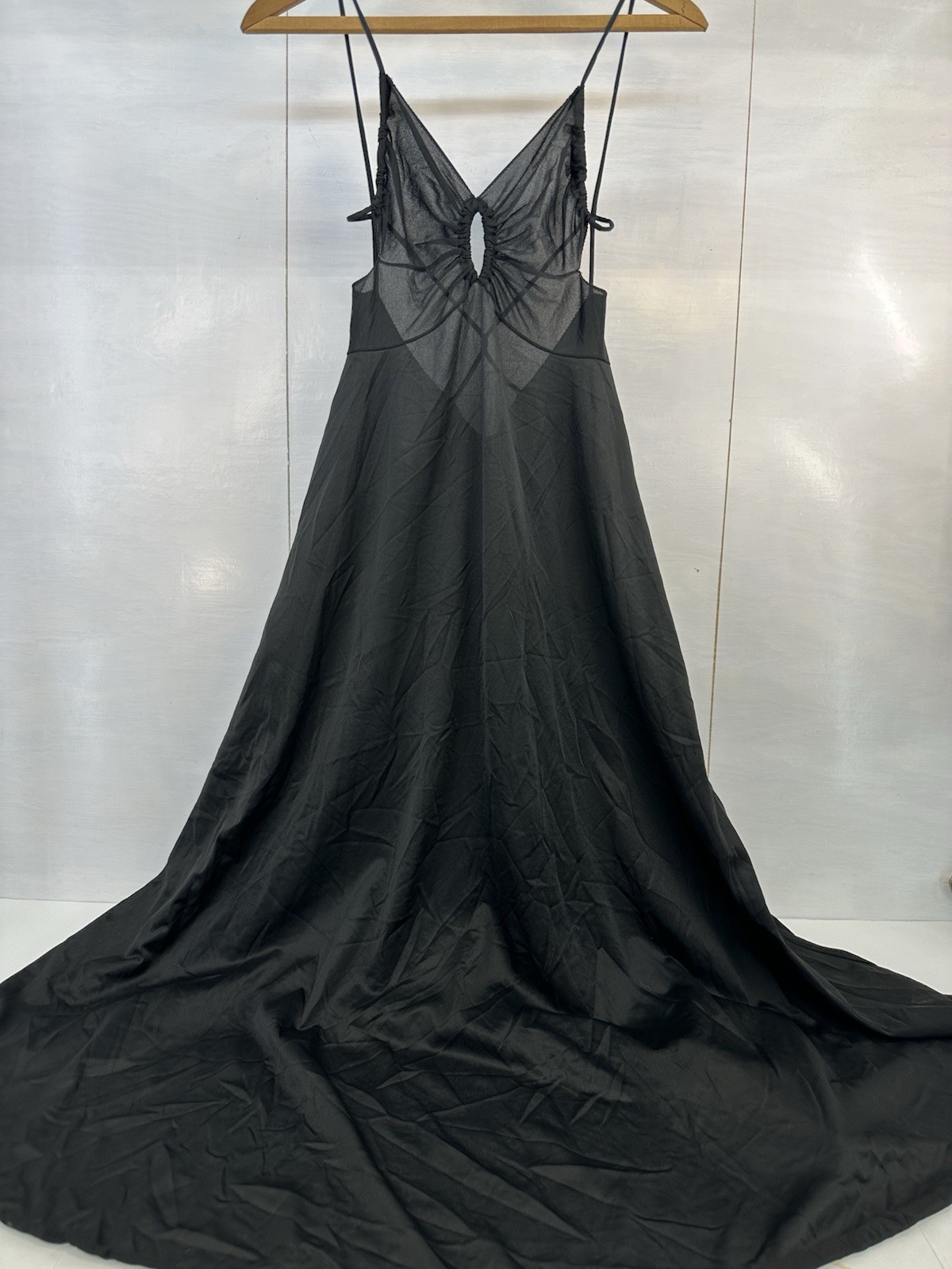VTG 80s 90s Frederick’s Of Hollywood Womans Black Sheer Maxi Nightgown M READ