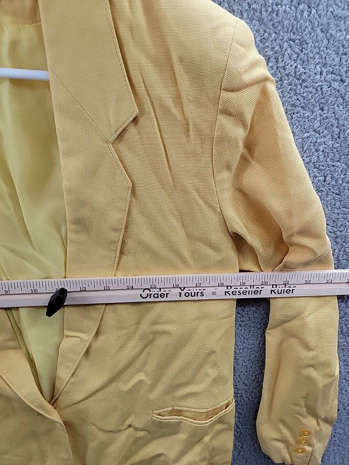 Vintage Impressions Women’s Size 10 Yellow Blazer Jacket 80s VTG