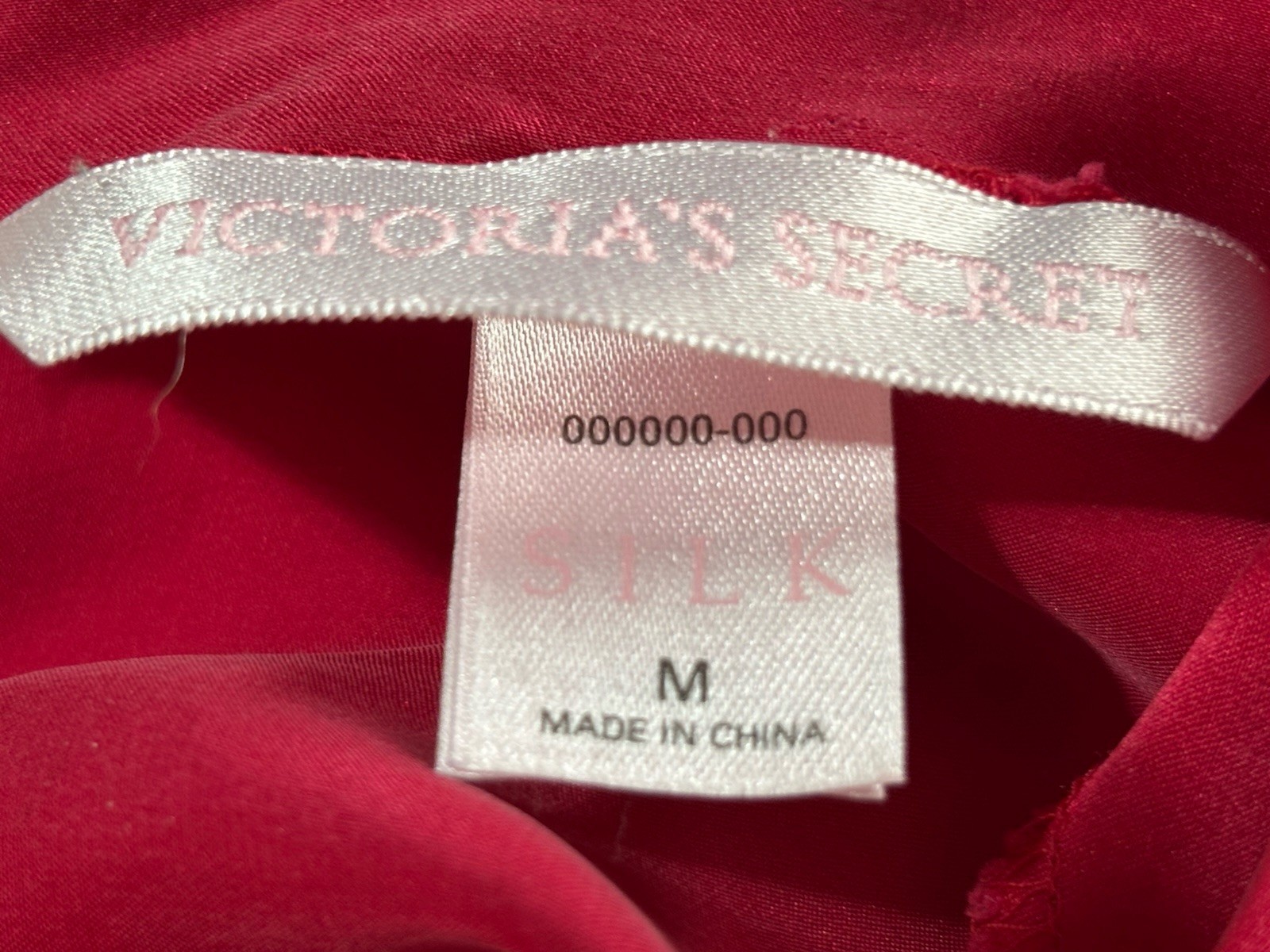 Vtg Victorias Secret 100% Silk Long Slip Nightgown Women’s M Red Y2K Open Back