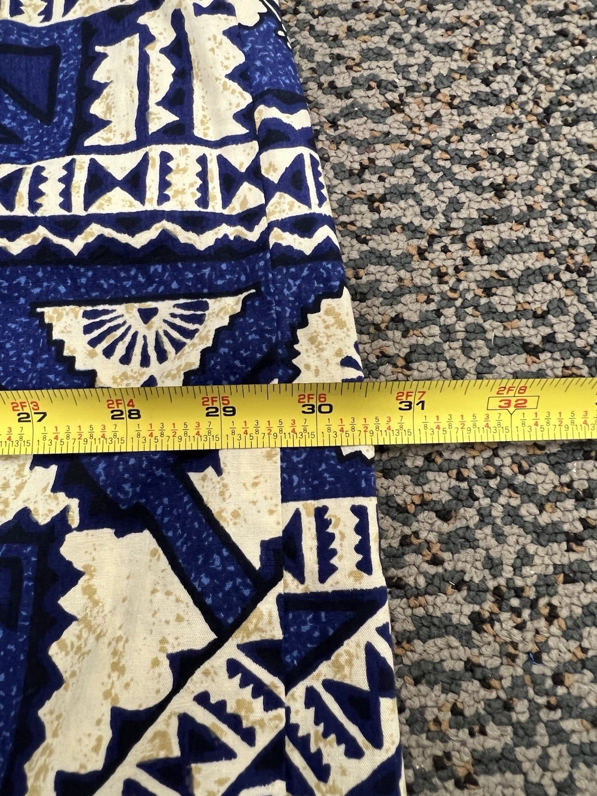 vintage ui-maikai dress hawaiian mumu XL blue Rn 26300 100% Cotton