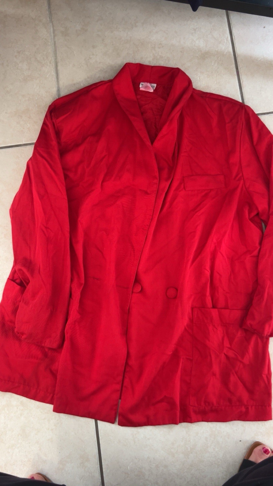 Vintage Bentley WOMENS RED 3/4 SLEEVE JACKET BLAZER – SIZE 17-18