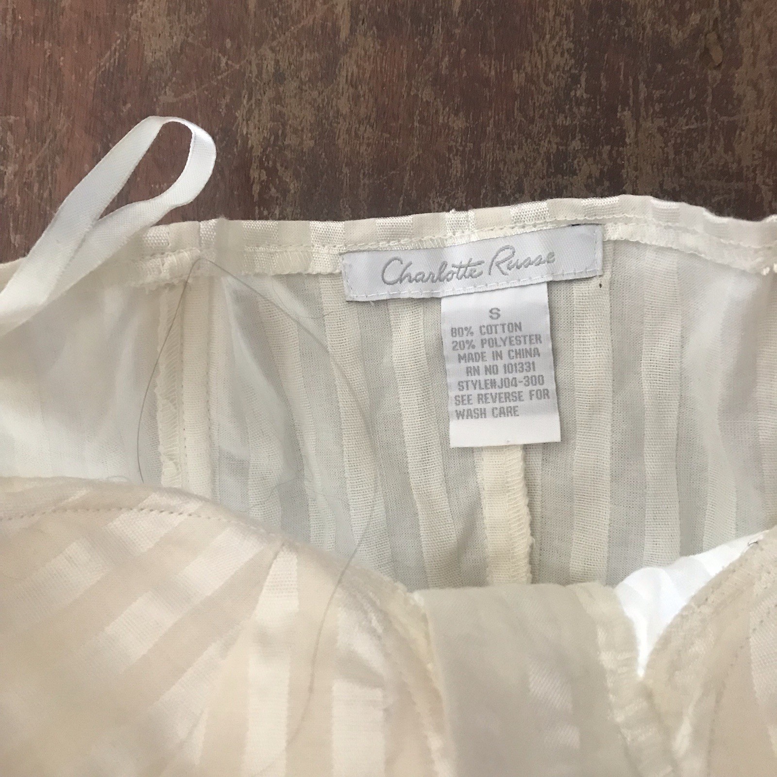 VTG y2k Charlotte Russe bustier corset fitted strapless top rhinestone loops
