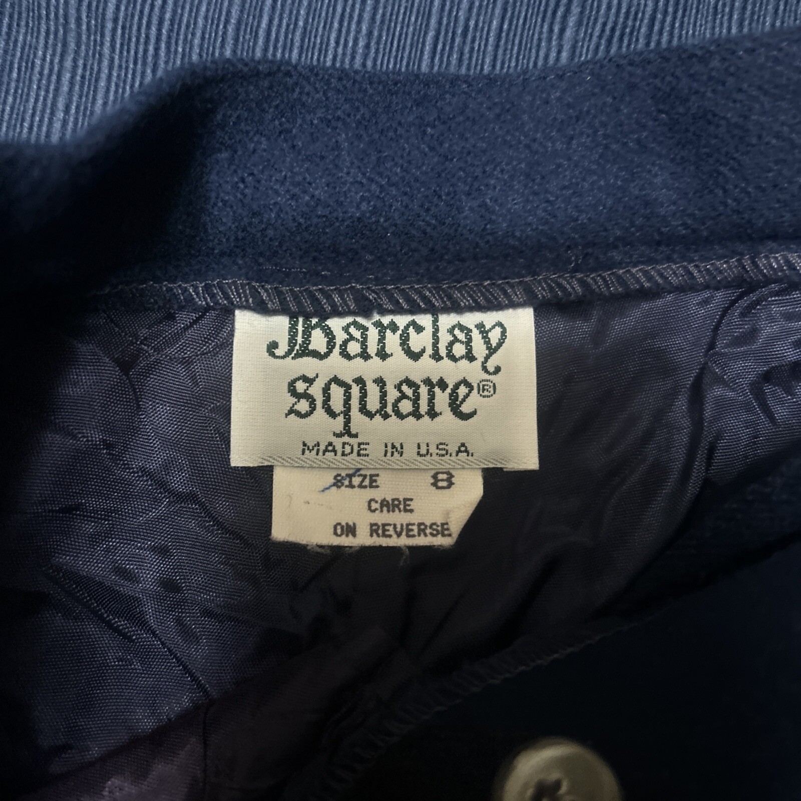 BARCLAY SQUARE VINTAGE WOMANS PANTS LINED SIZE 8. 100% WOOL MADE USA T6