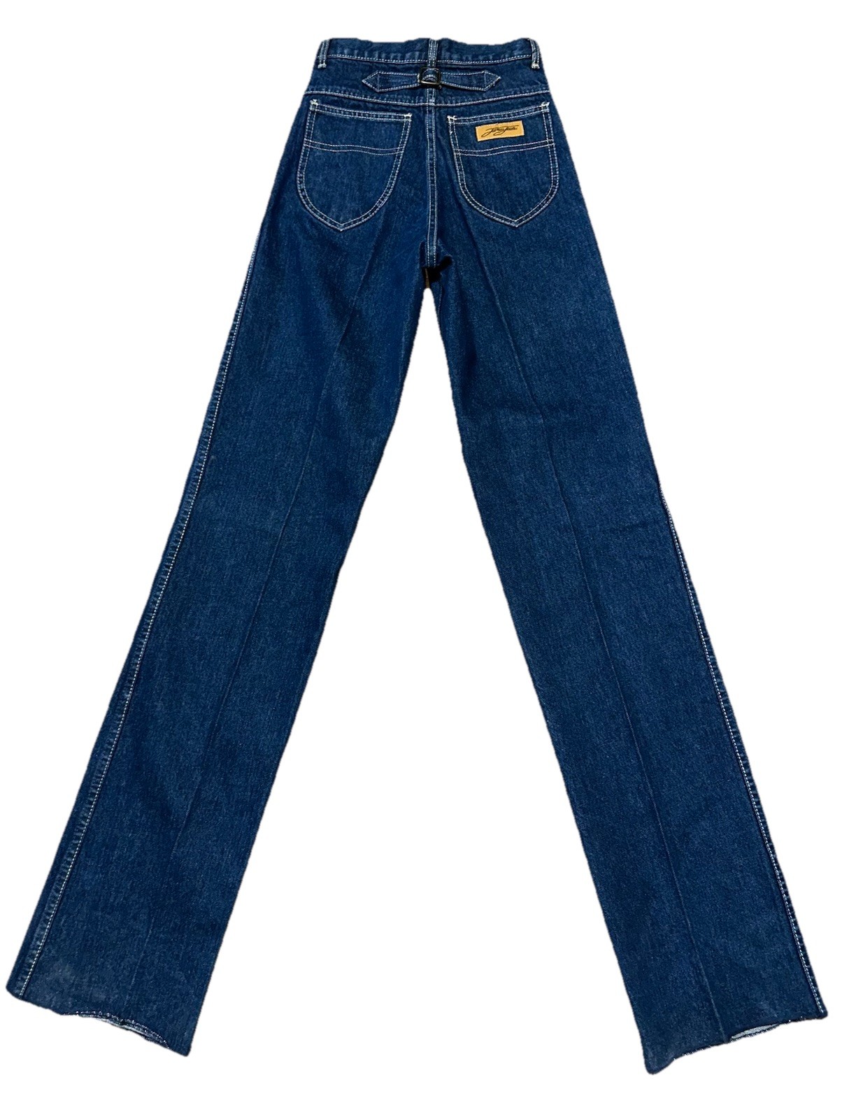 VTG 70s 80s James Jeans Bell Bottom High Rise Jeans Seattle TALL Sz 28 (24×38)