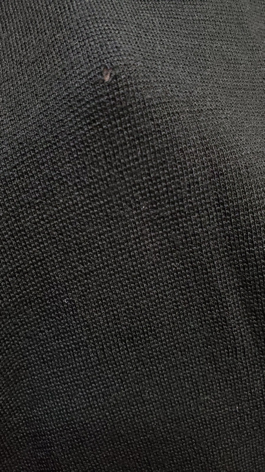 60s Vintage Black Knit Jersey Square Neck Long Sleeve Slim Shift Dress Women XS