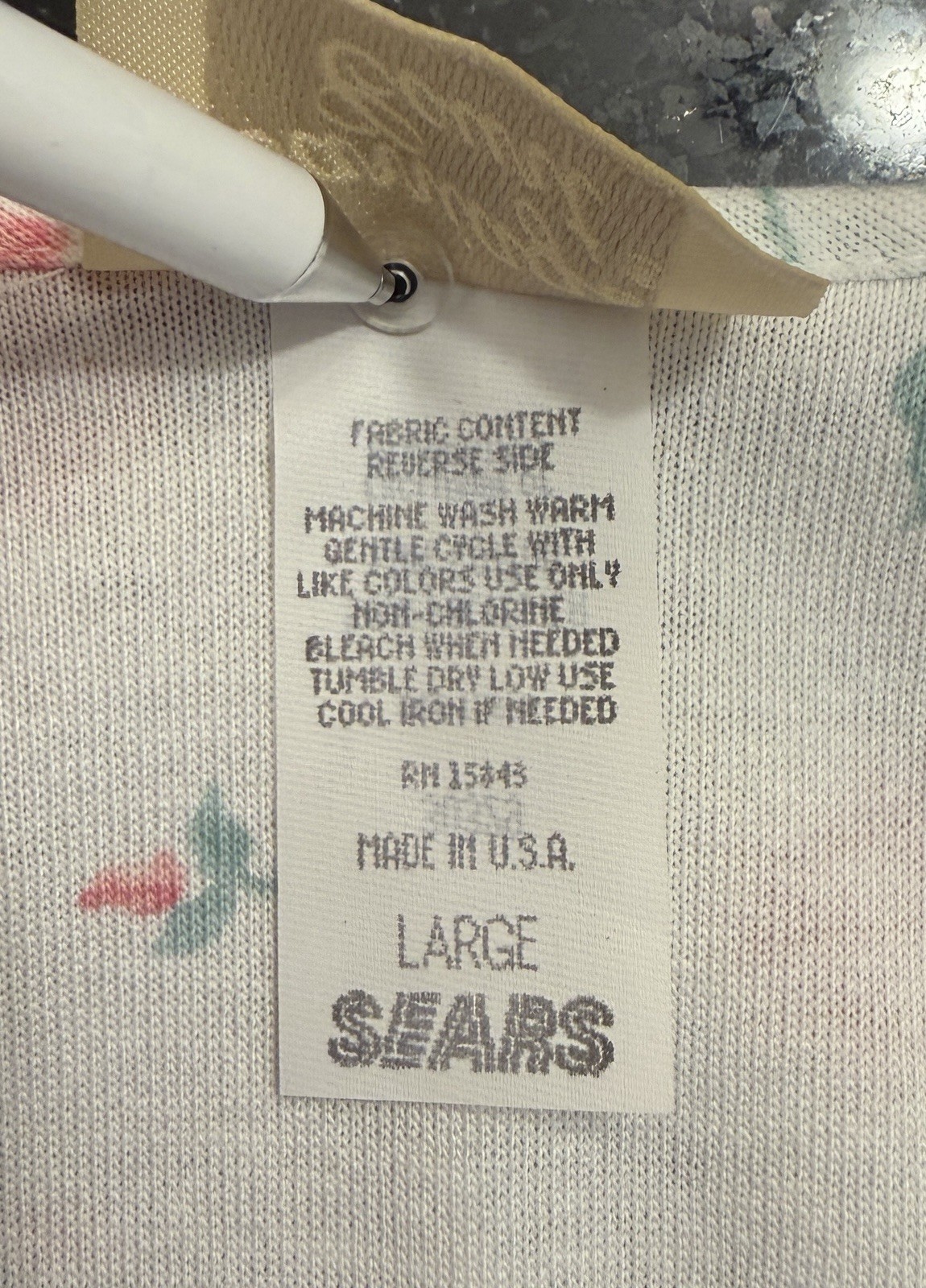Vintage Sears Carriage Court Cottagecore Prairie Floral Nightgown Large NWT Spot