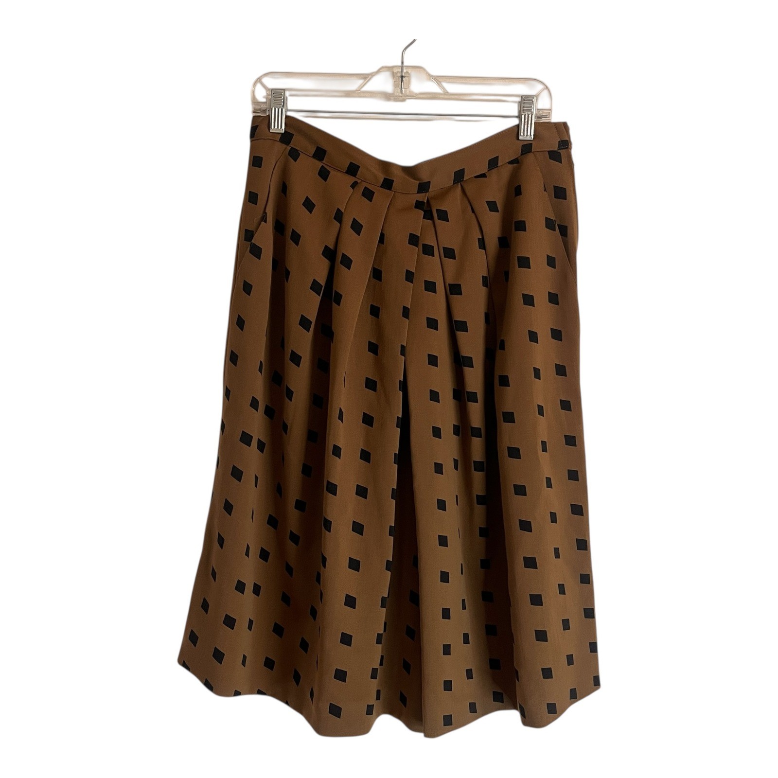 Giorgio Armani Vtg Wool Culottes Diamond Print Wide Leg Shorts IT 48 / Waist 30