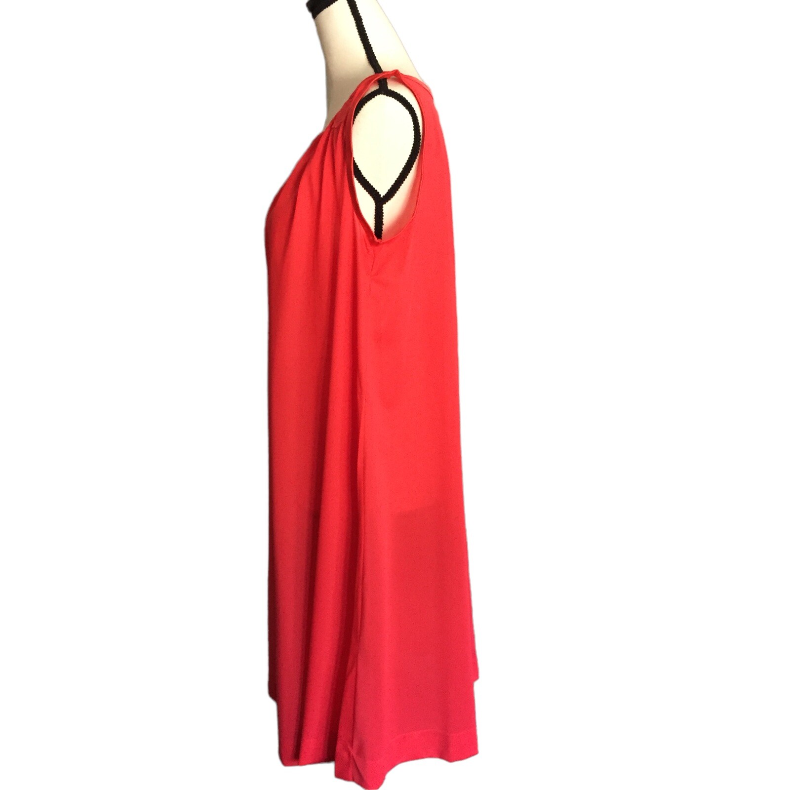 VTG Gossard Artemis Red Nylon Satin Trim Nightgown Swing Nightie Small USA Made