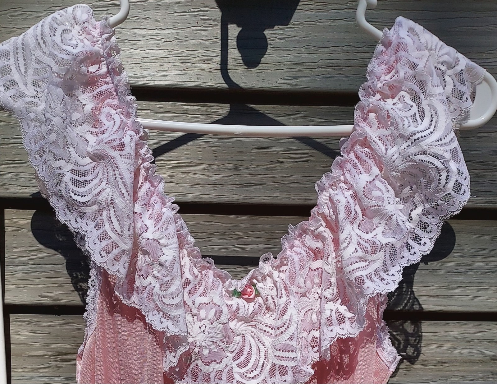 Vtg Lingerie Lady Cameo of Dallas Large, Ltd. Pink Great Condition, 38″ chest