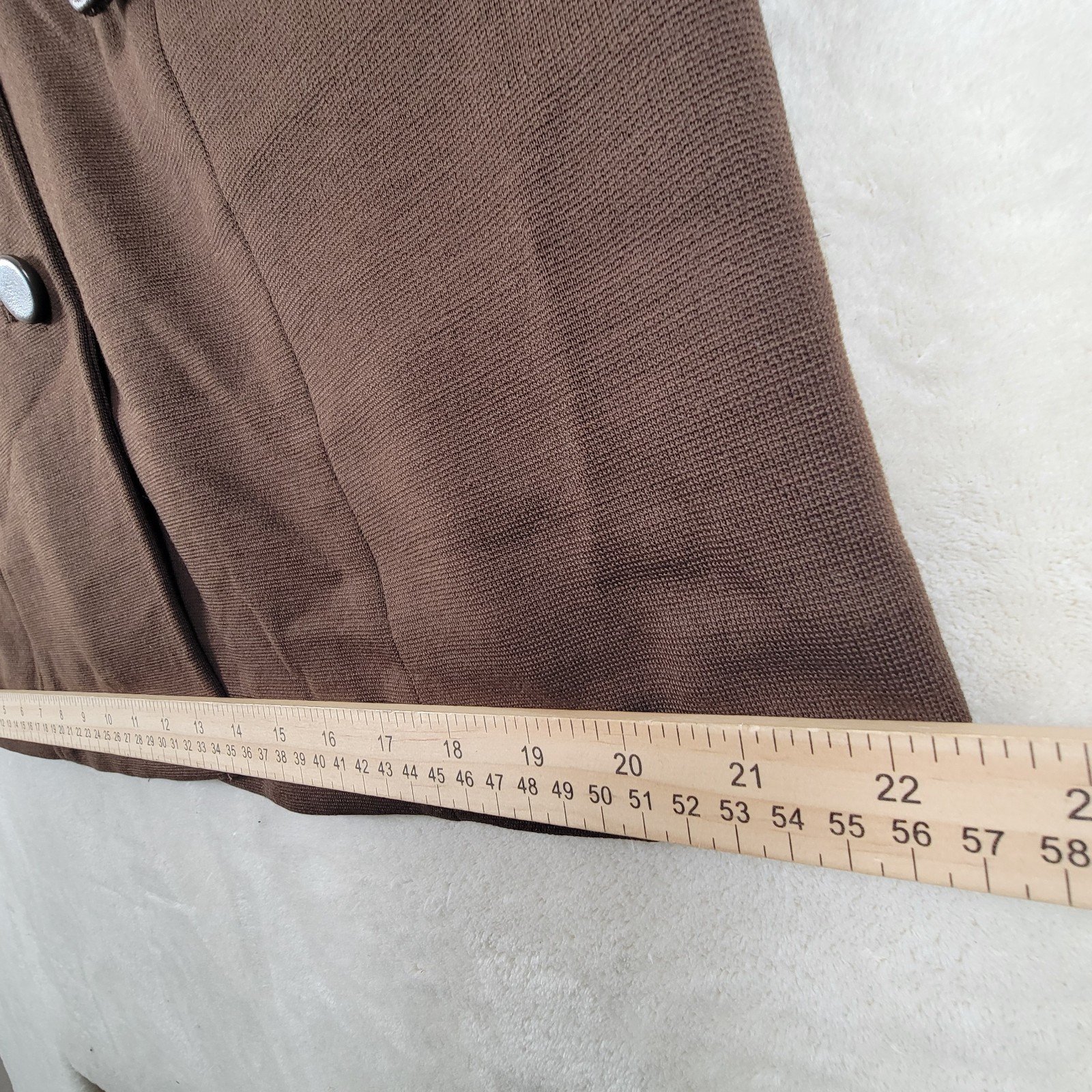 Vintage Butte Knit Sweater Jacket Brown Wool And Leather Measurements In Photos