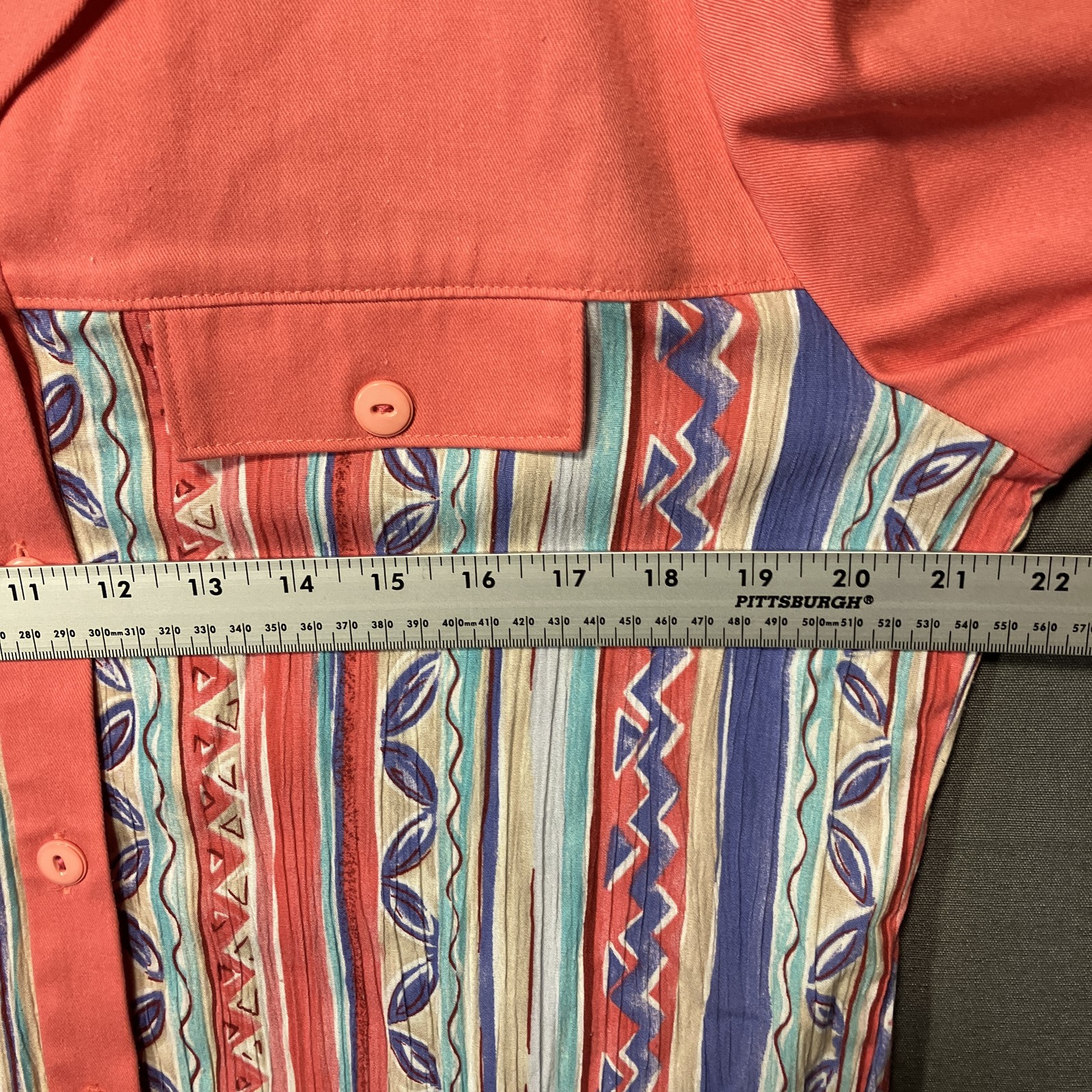 Vintage Frayne Women’s Medium Southwestern Tribal Print Button Up Blouse 80s 90s