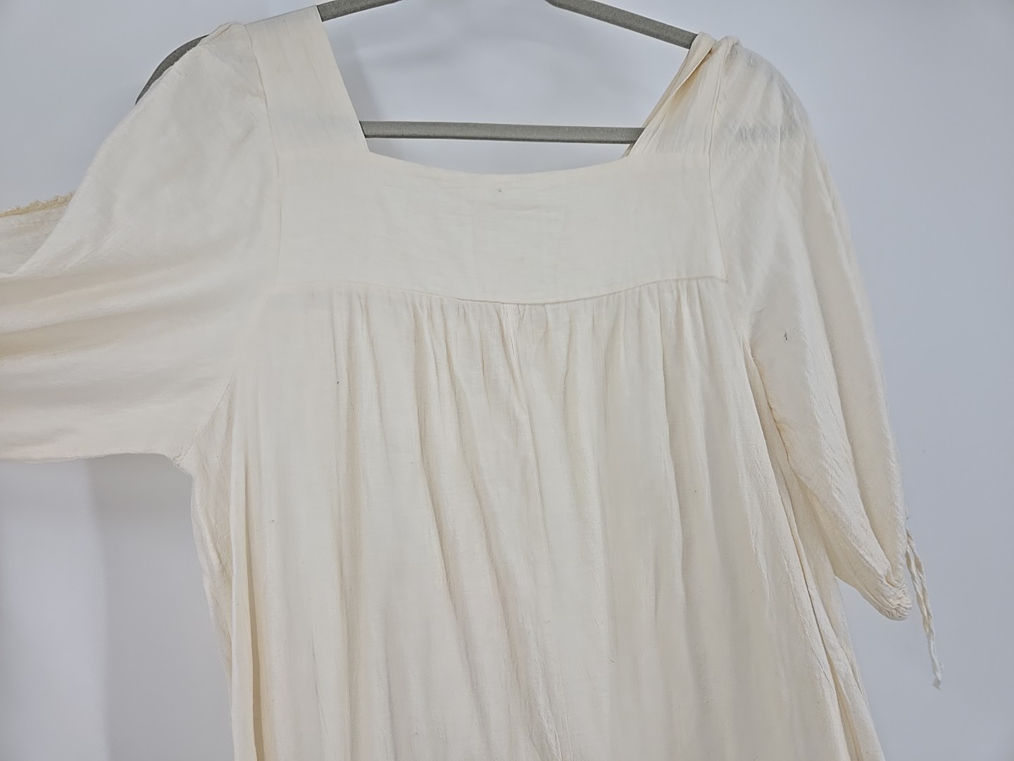 VTG Cotton Night Gown French Bonne Nuit Goodnight Crochet Juli Of Slumbertogs SM