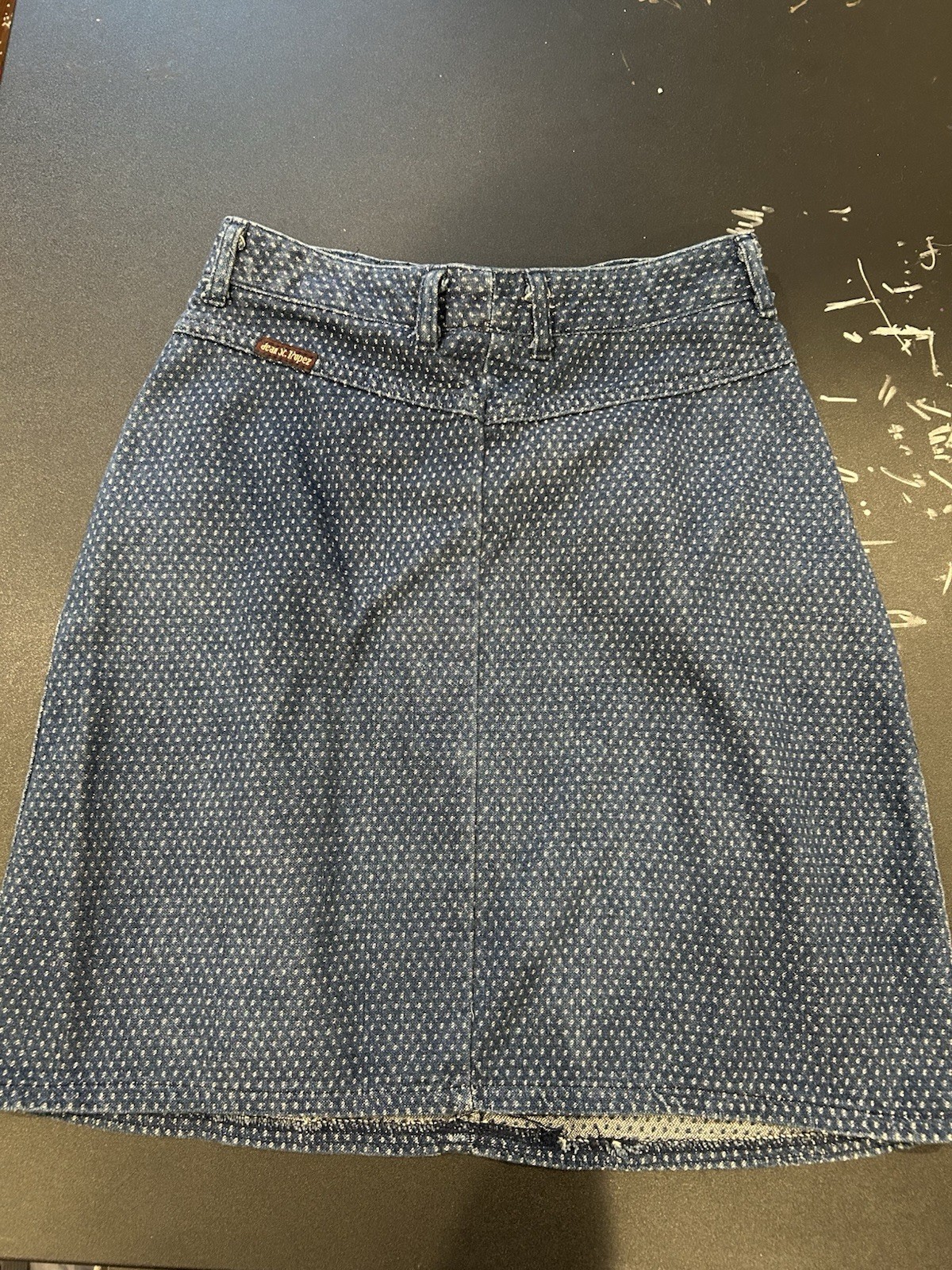Jean St. Tropez Skirt – Vintage – Blue With White Dots – Denim
