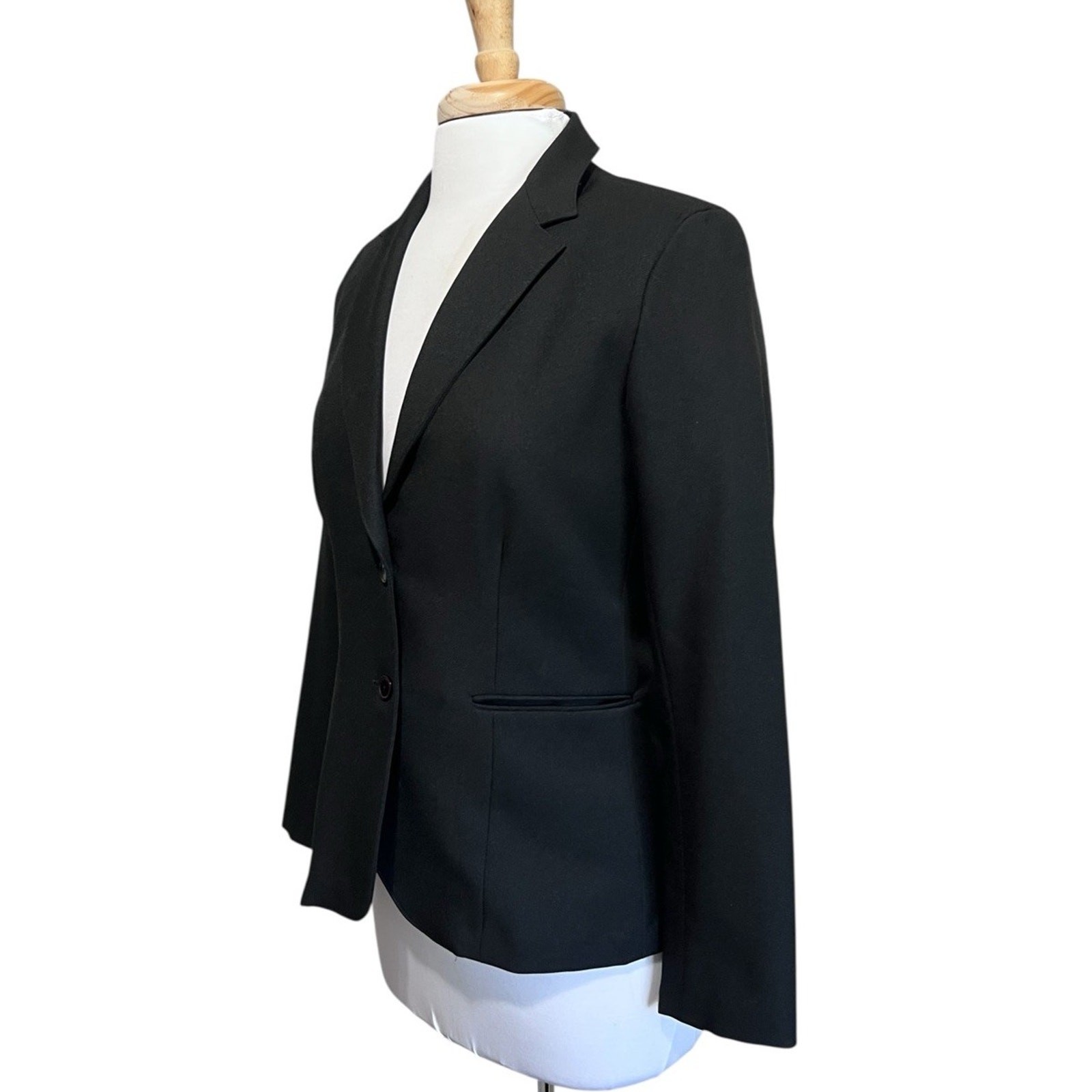 VTG Shirley of Atlanta Blazer Women 12 Black Lined Career Retro 80s