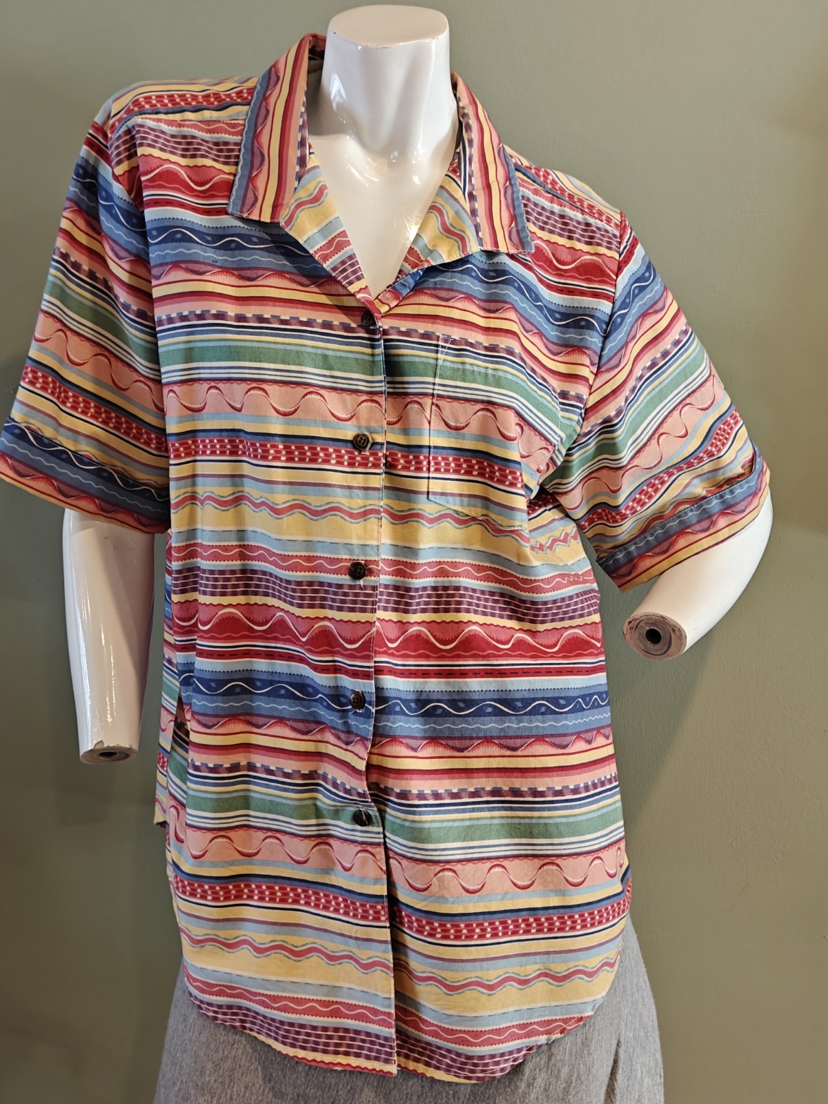 Vintage Southwest Style Made In USA Button Up Shirt By Gotcha Covered