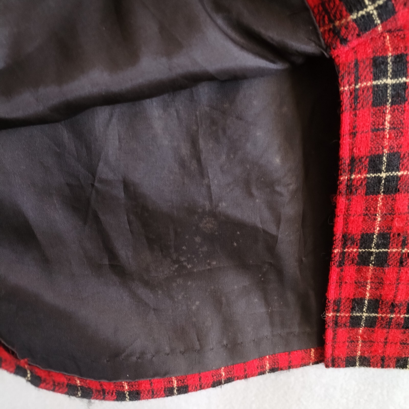 Vintage Pendleton Skirt Size 16 Red Tartan Plaid Wool Knee Length Dark Academia