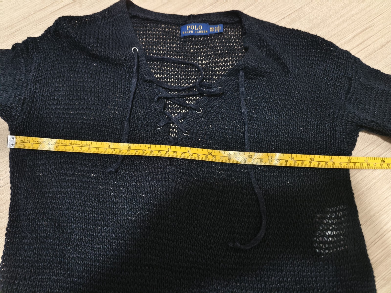 Polo Ralph Lauren Cotton blend lace-up open-knit sweater