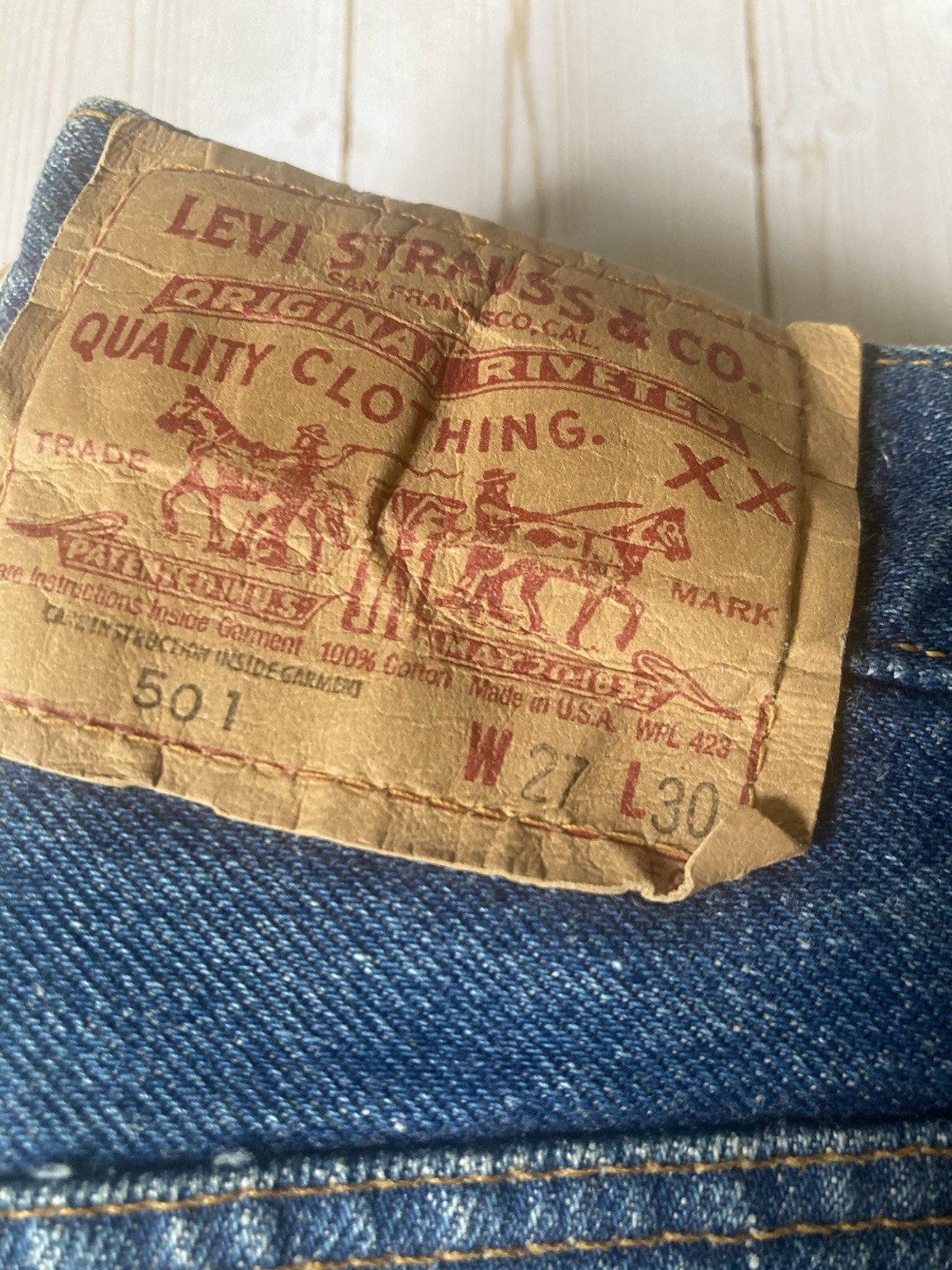 Vintage Levi’s Women’s/Men’s 501 XX Red Jeans W27 L30 Button Fly Early 90’s Era