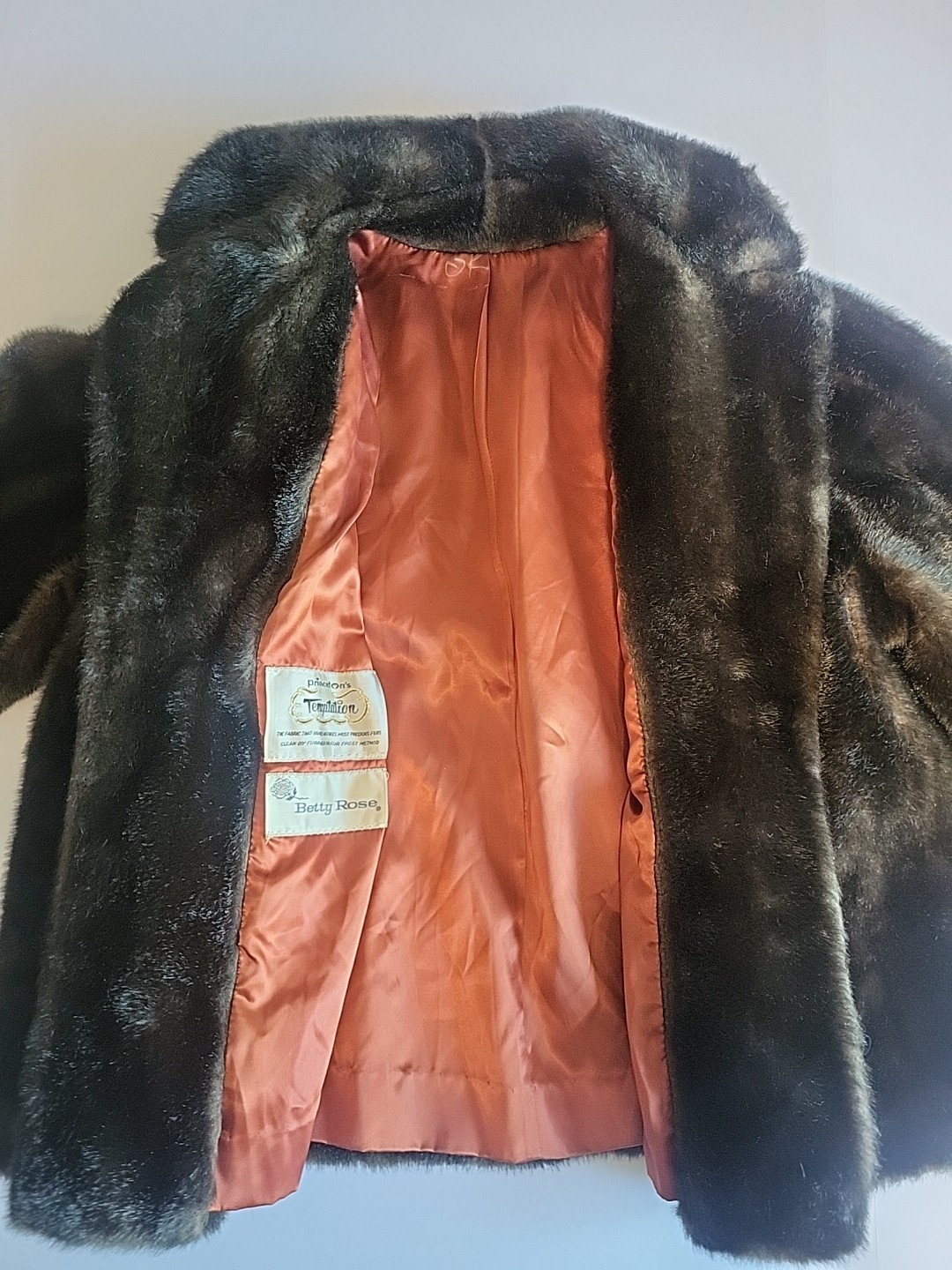 Vintage Fur Coat With Silk Lining Princeton Temptations Brand Fur Jacket