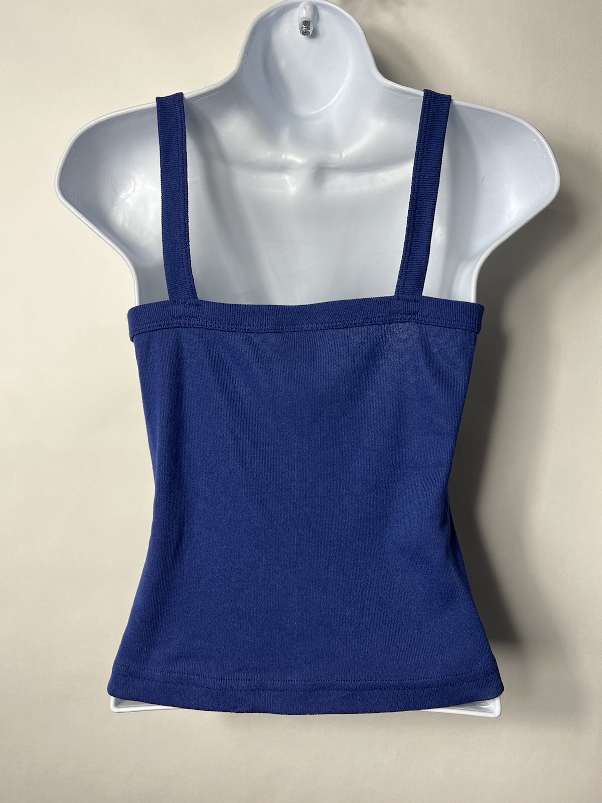 Vintage 90s Y2K Navy Blue Tank Top Delias Alloy Skate Surf 100% Cotton Grunge