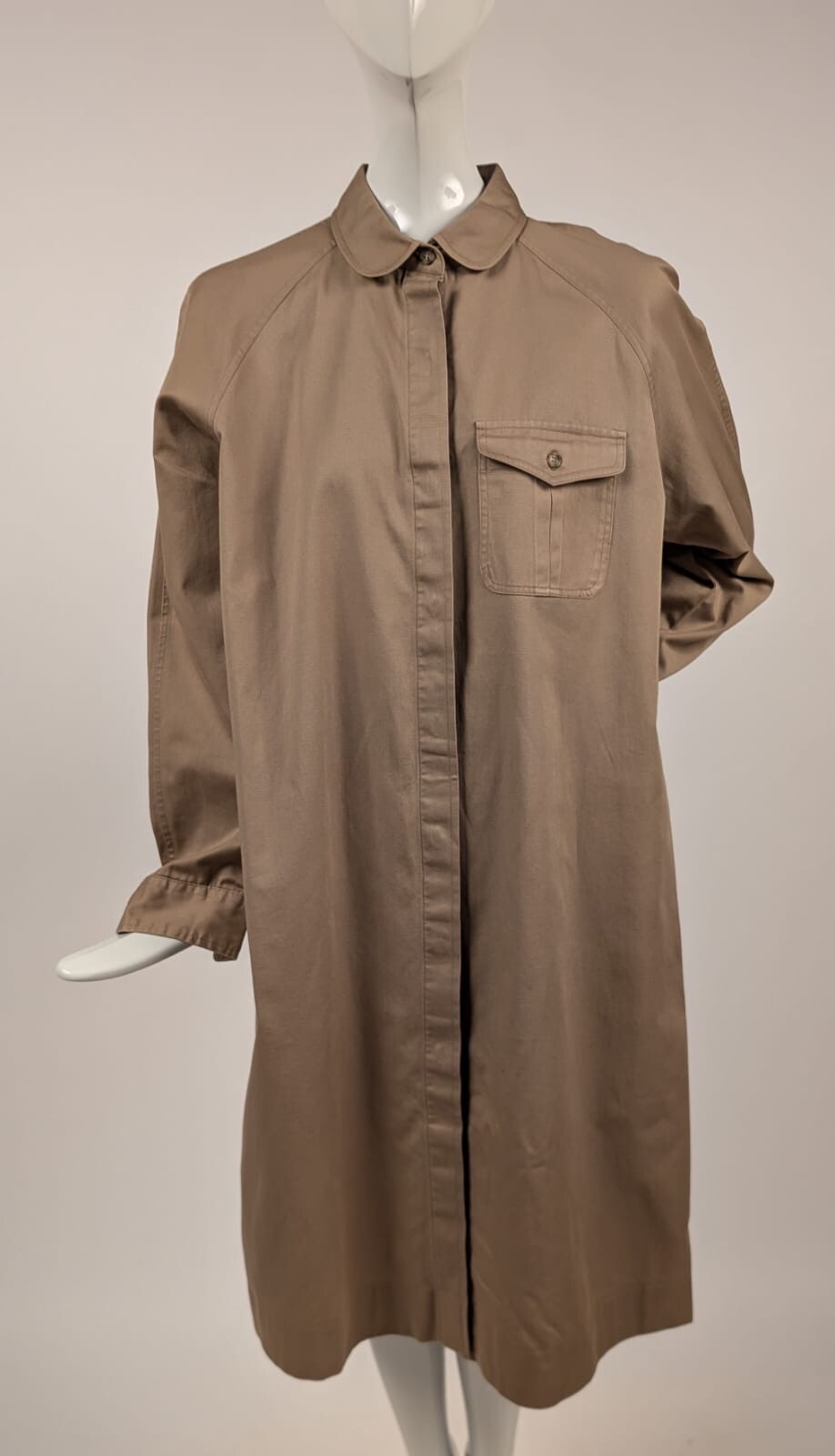 VINTAGE OVERSIZED COTTON TWILL SHIRT DRESS BY MORELLE