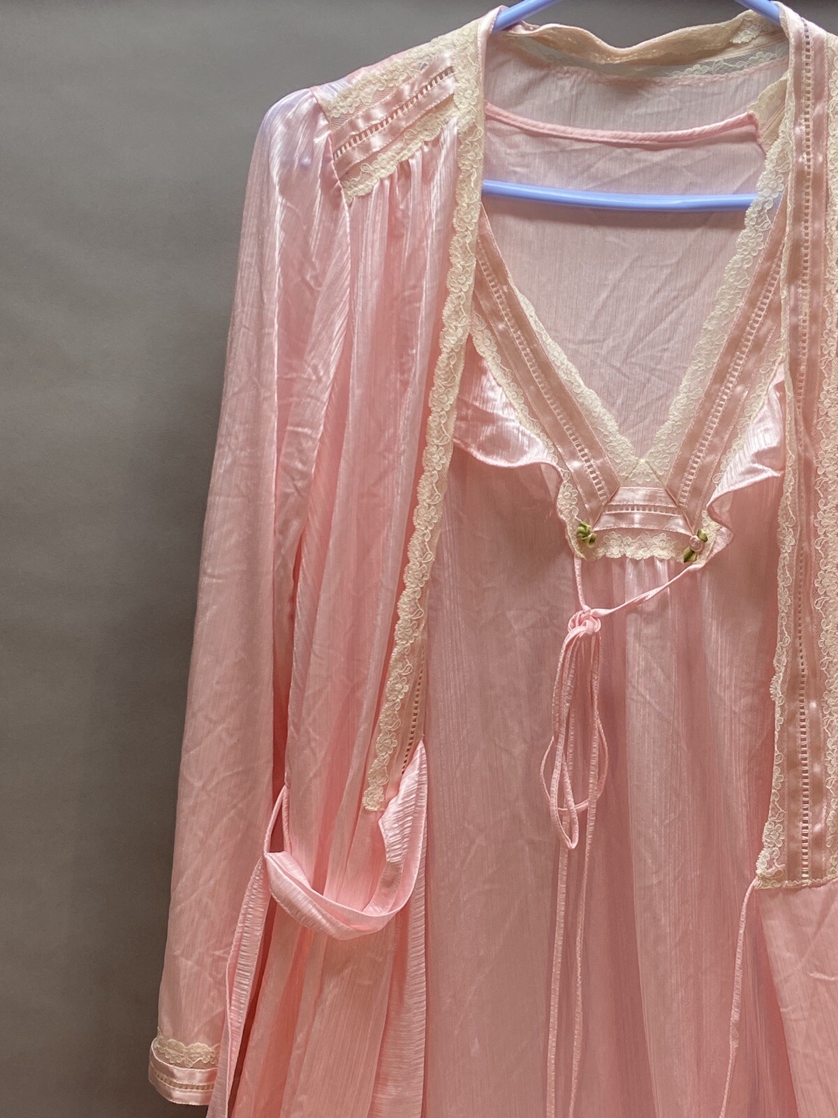 Tom Bezduda For Barad & Co Long Pink Nightgown (Small) Lingerie With Robe (Med)