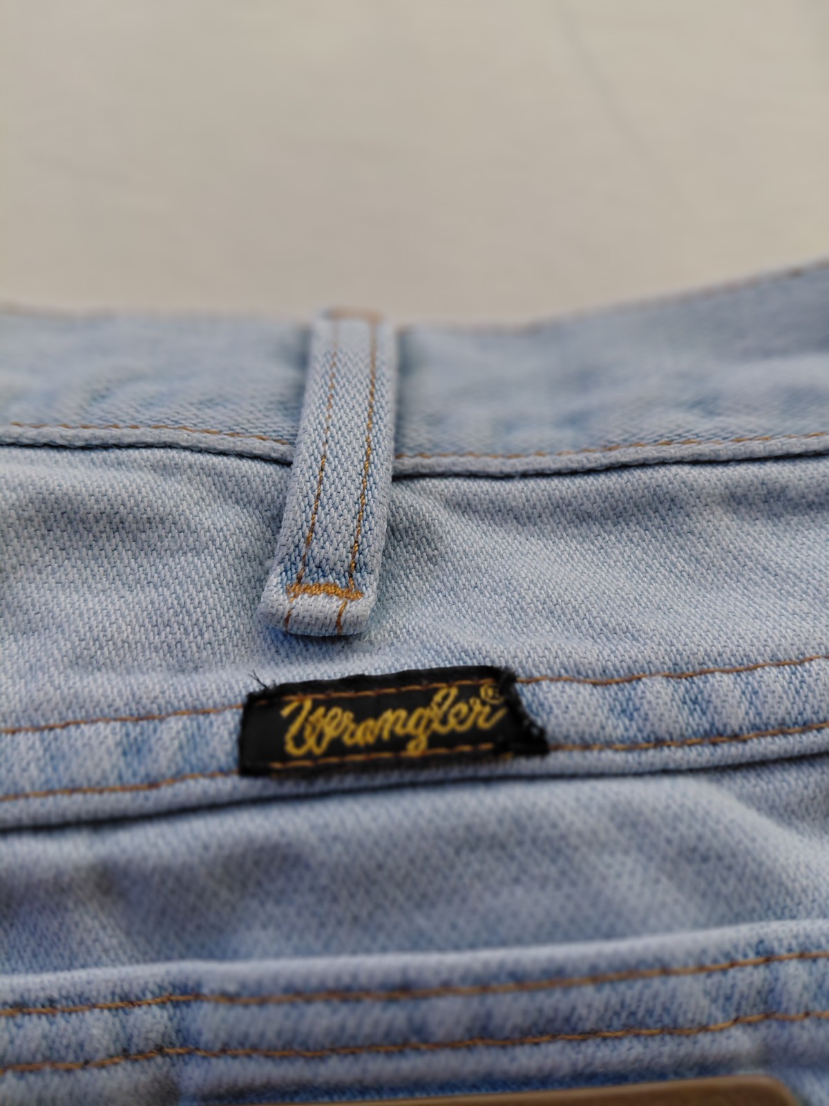 Vintage 70s Wrangler Jeans Light Wash High Waisted Bootcut USA Sz 28×34 RARE