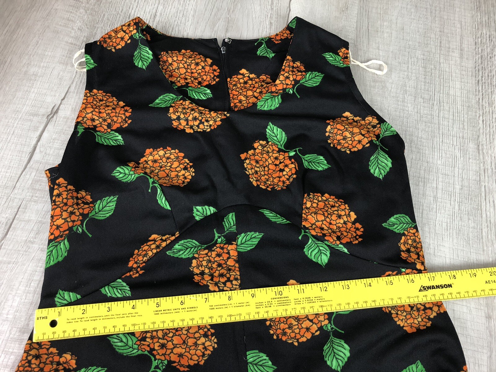 Vintage Hawaiian Floral Dress 60s 70s Mod GoGo Hippie Womens Size 15-17
