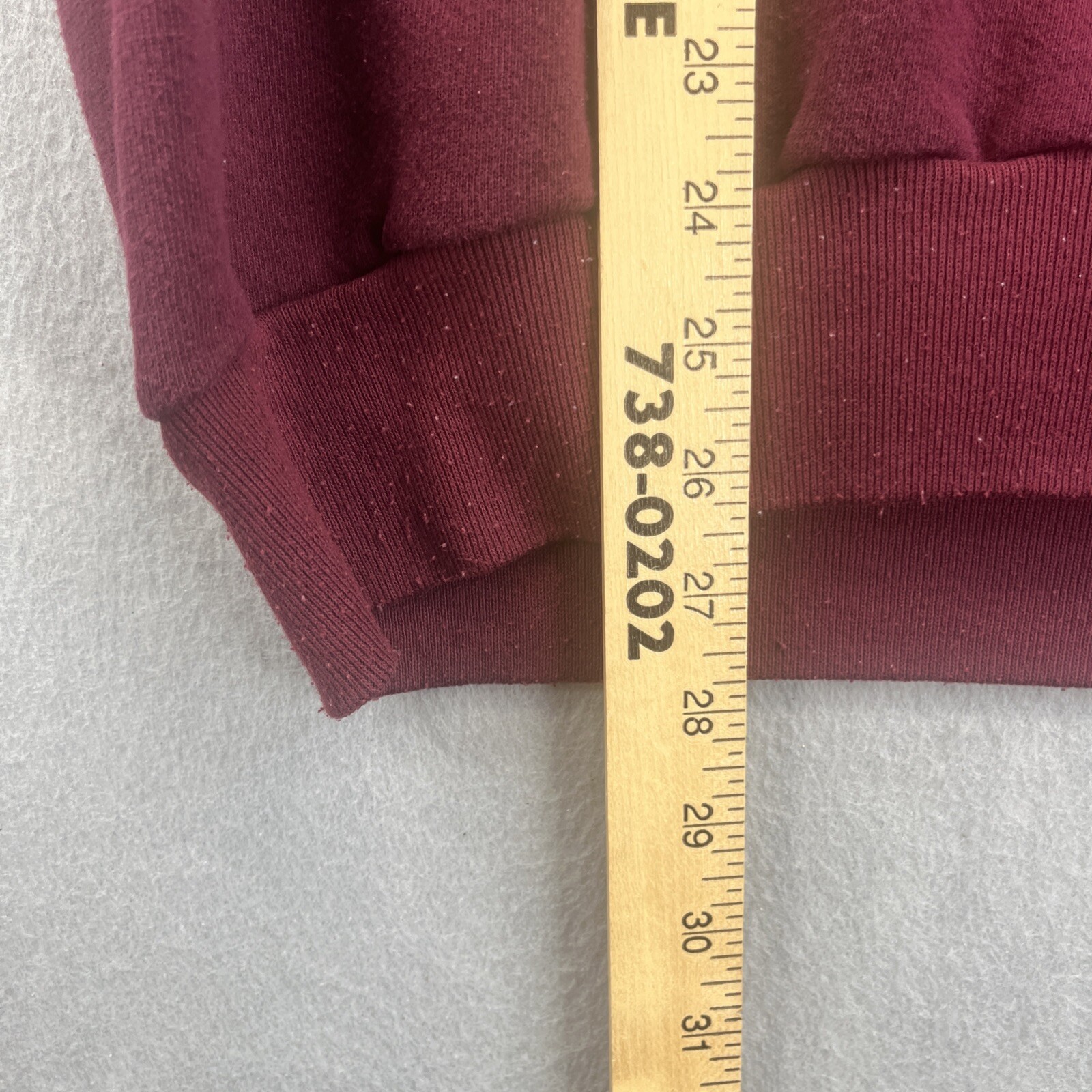 Jerzees Maroon L Collared Patchwork Sweatshirt Cookie Quilt Antique Shop Vintage