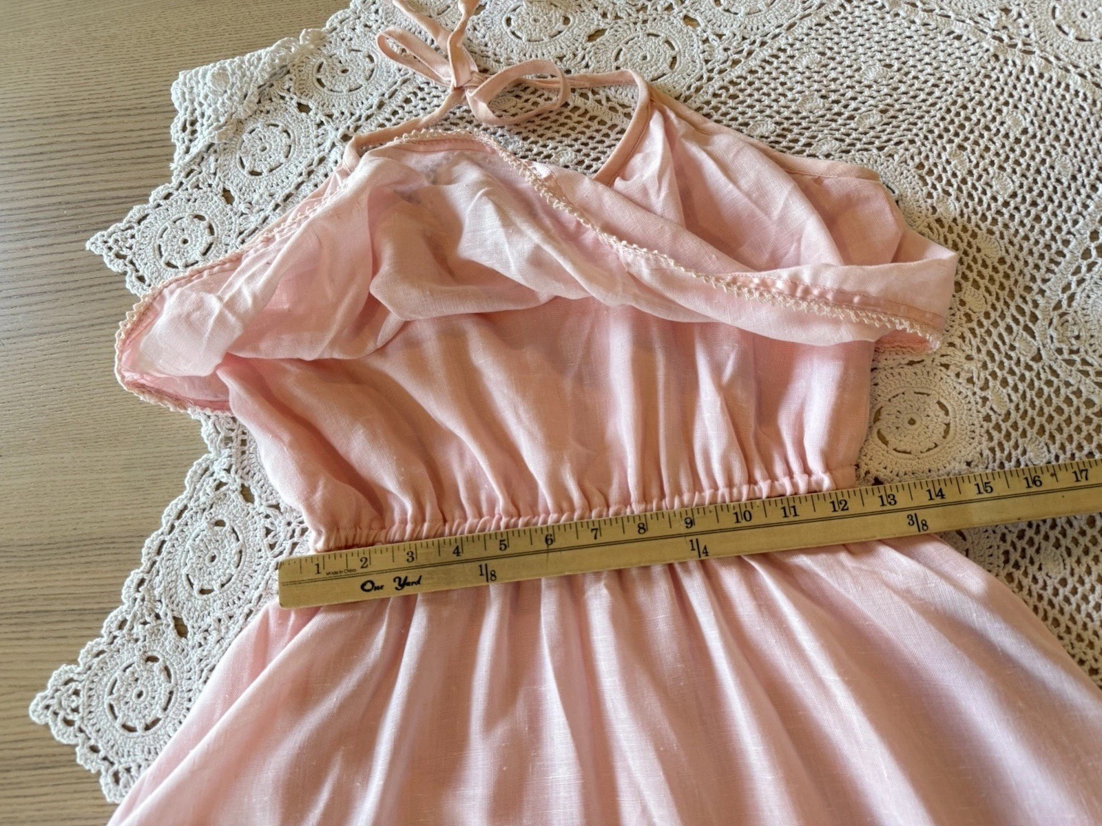 Trivia By Charm Of Hollywood Vintage Rare Pink Dress Gown Size S Maxi Ruffles