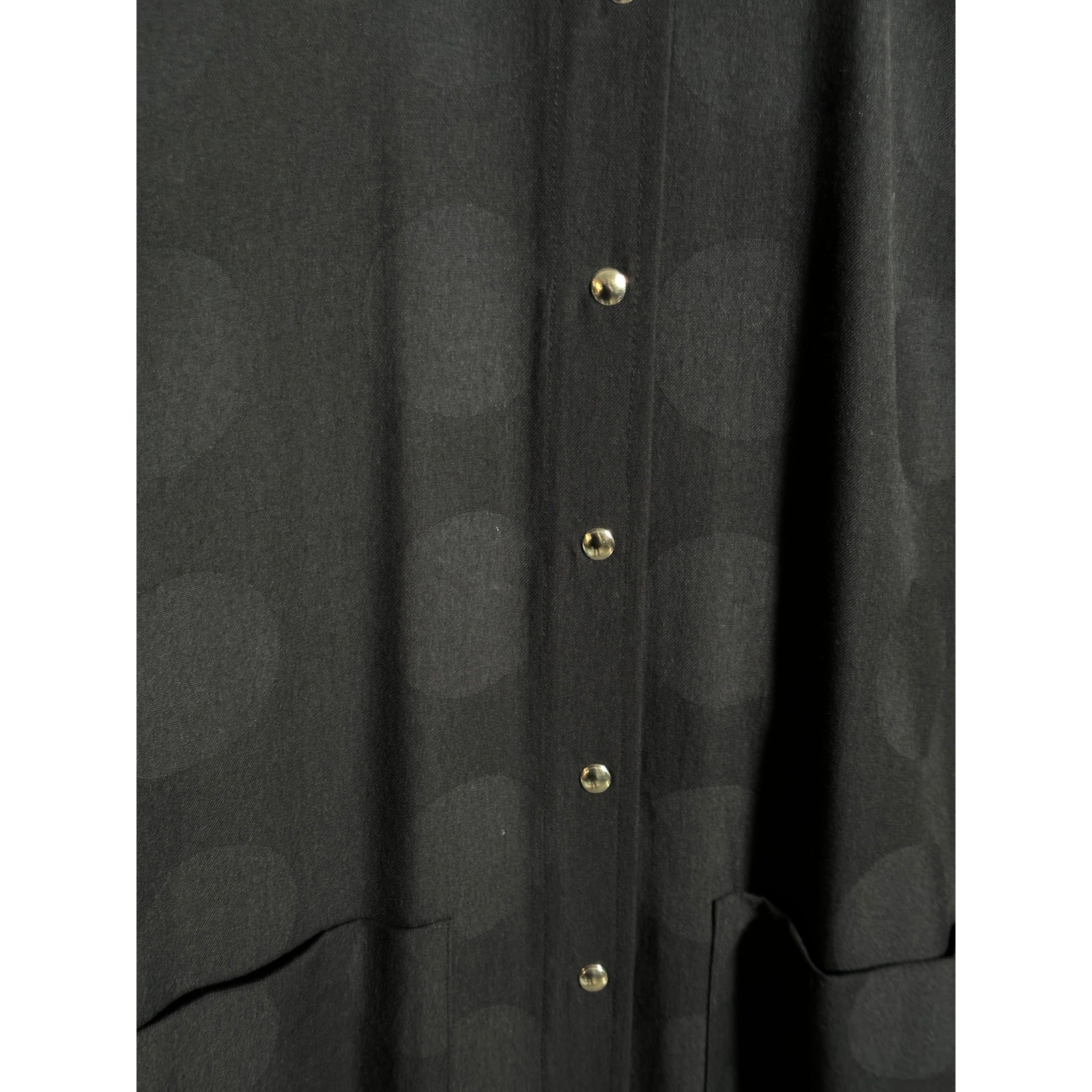 Vintage Rare Vuokko Black Circle Motif Finest Wool Voile Maxi Dress 1970s M 38