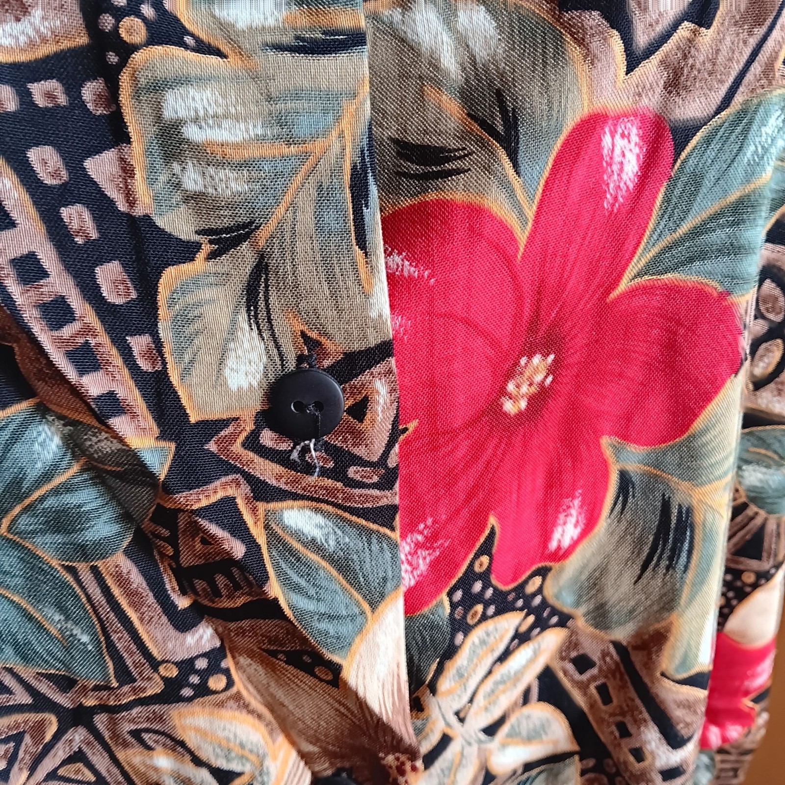 True Vintage 90’s Top NEW DS 20W XL Floral Print Padded Shoulder Granny Shirt