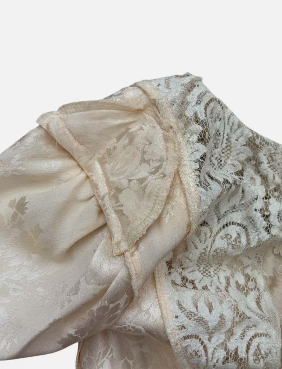 VTG Jessica McClintock Ivory Lace Wedding Dress Sz 4 / 6 Whimsigoth 80’s *READ