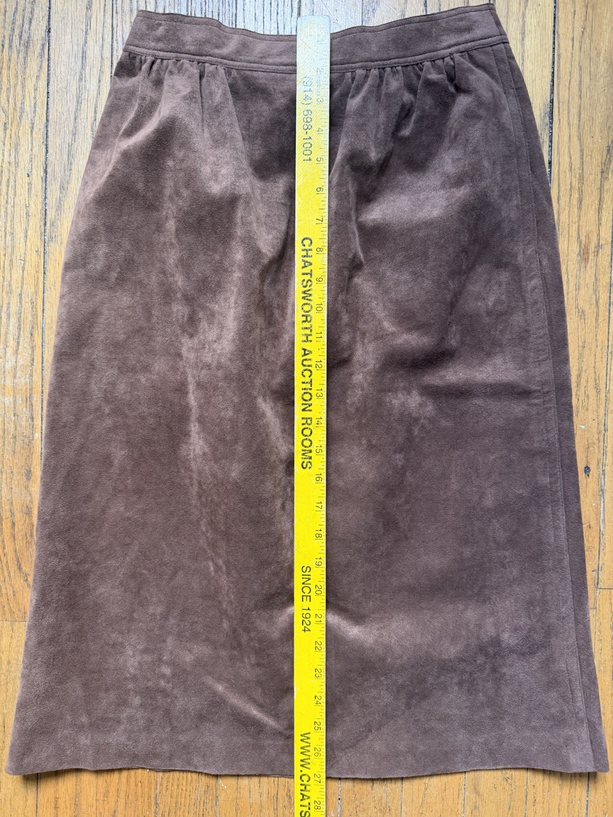 Vintage 70’s Ultra Suede Skirt Womens 10 Brown Zip Midi Corpcore Classic Luxury