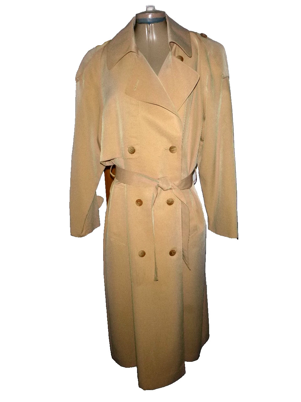 Vintage 90’s Nieman Marcus Lightweight Oversized Beige Trenchcoat Size 12