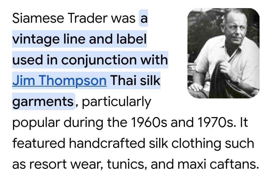 Vintage Jim Thompson Siamese Trader Thai Silk Belted Madras Kaftan Dress M 60s