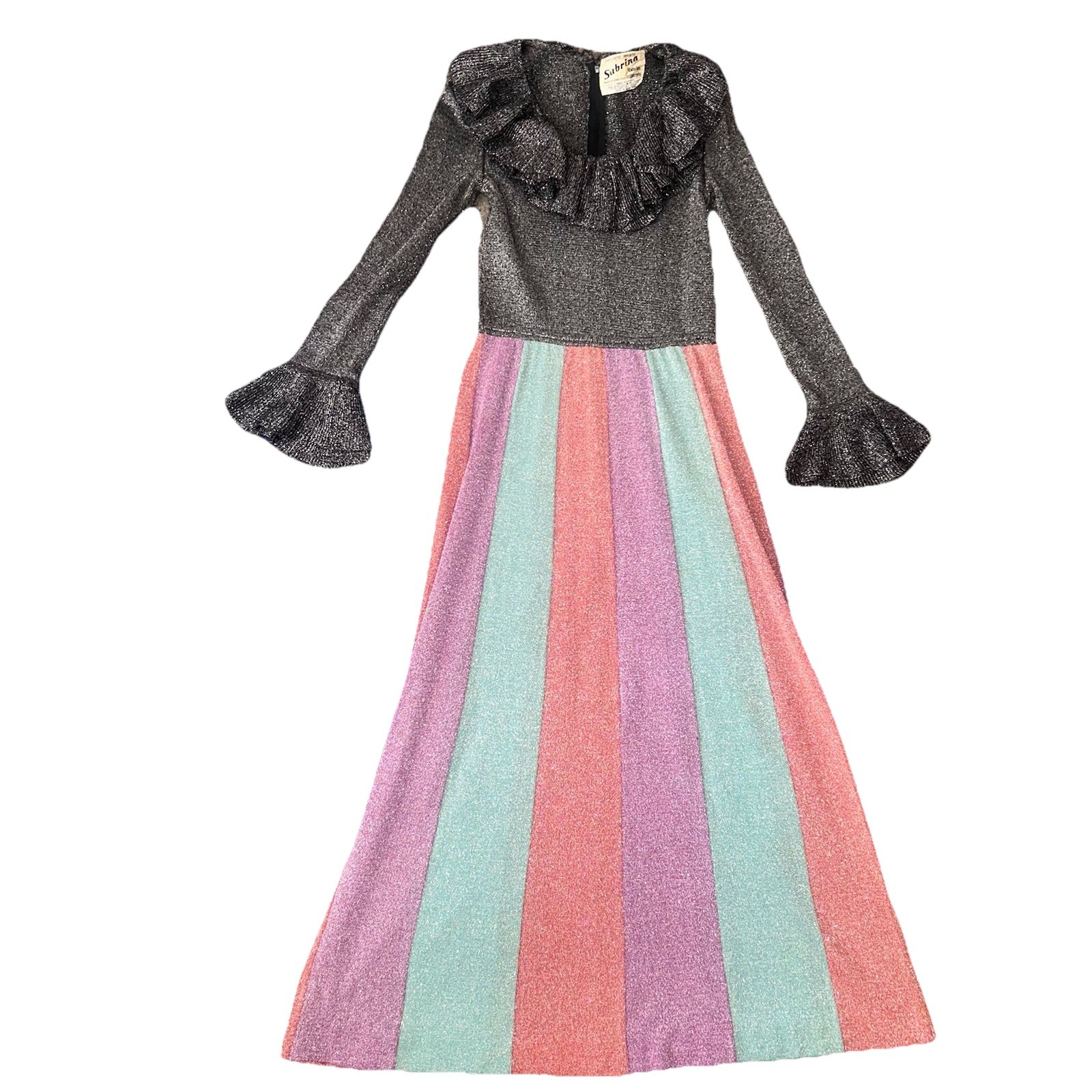 sabrina knit LTD rainbow lurex dress Size Small